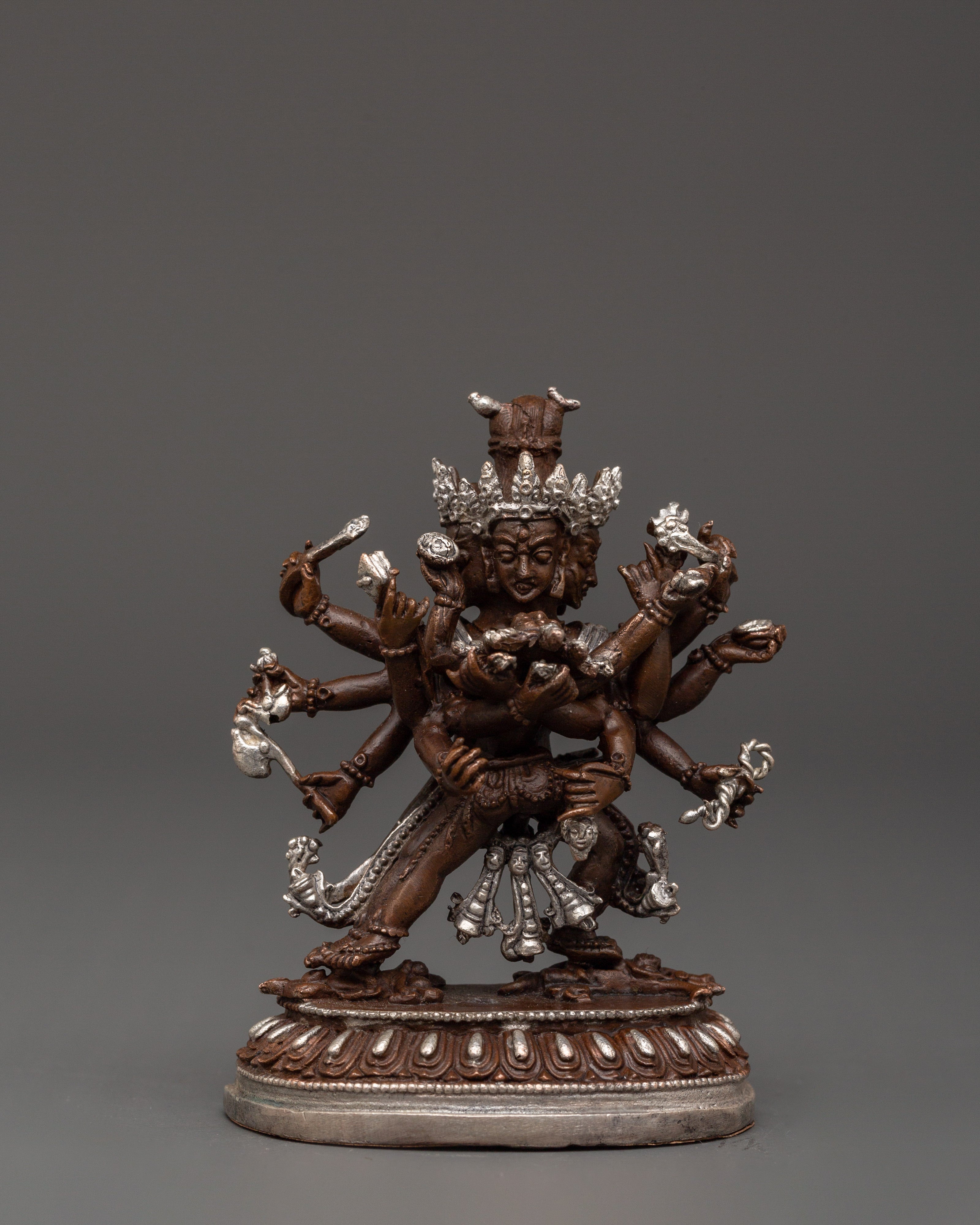 Chakrasambhara Copper Statue | Buddhist Deity Sculpture