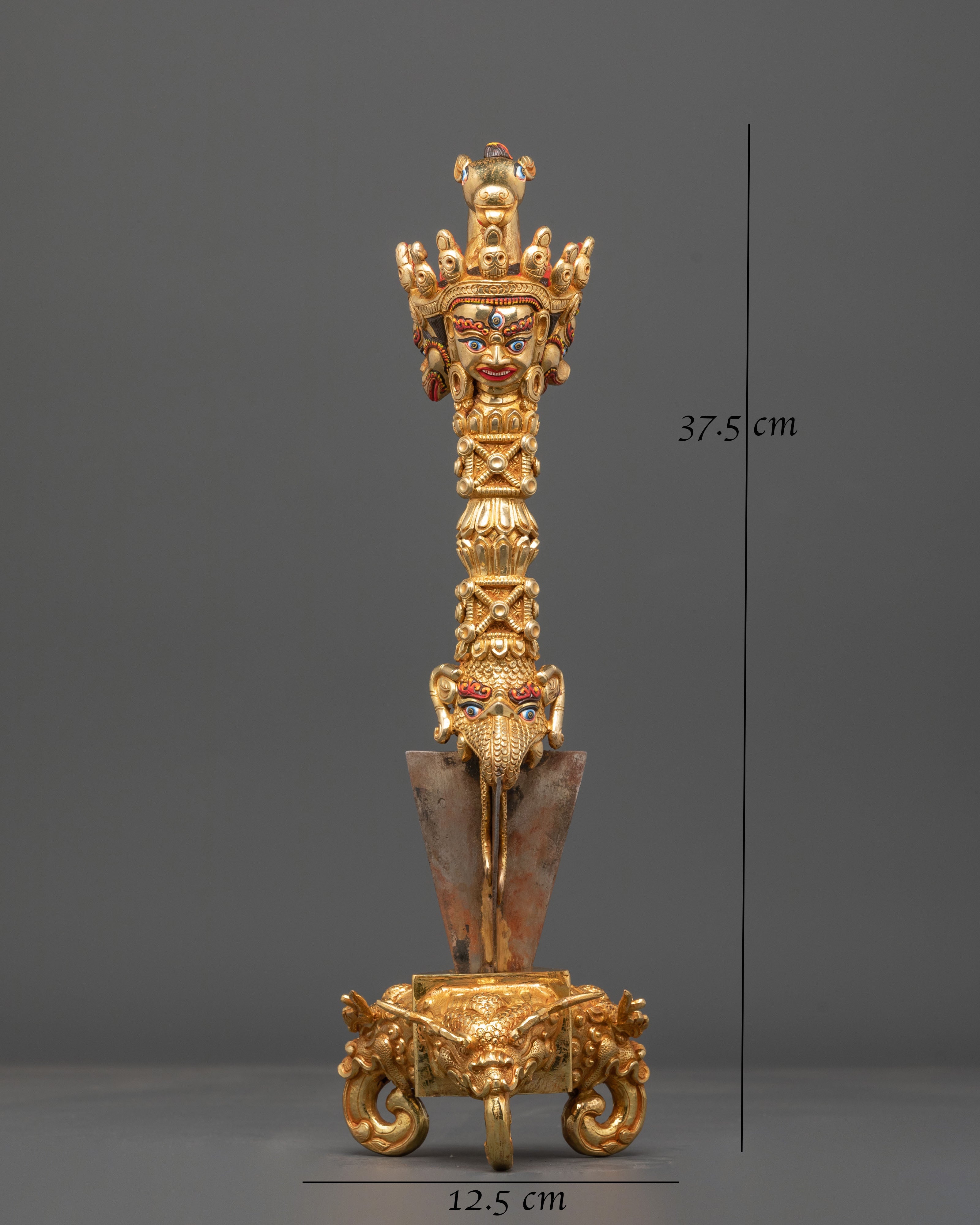 Copper Tibetan Ritual Phurba | Phurba for Buddhist Rituals