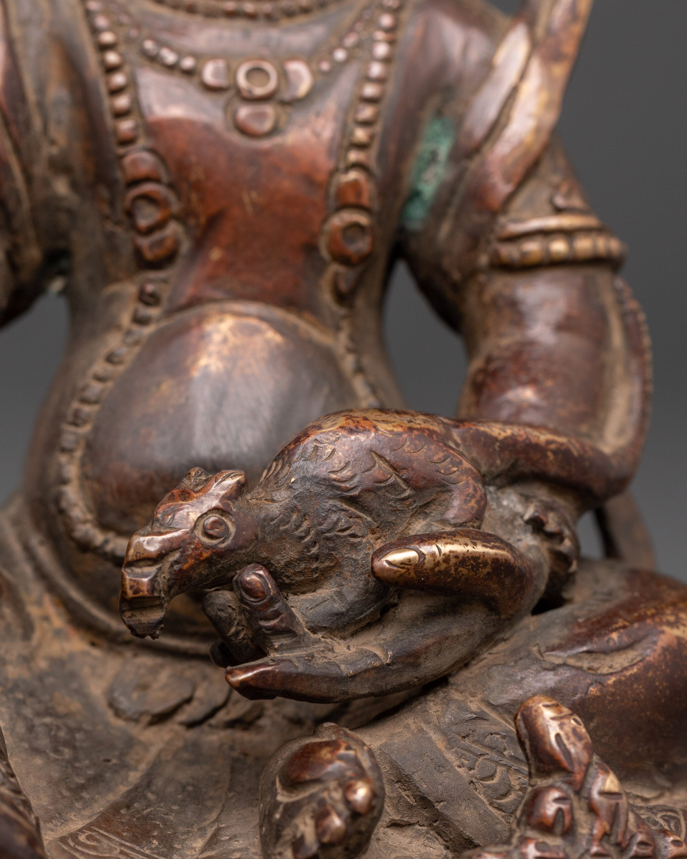 Handcrafted Dzambhala Sculpture | Tibetan Wealth Deity Statue
