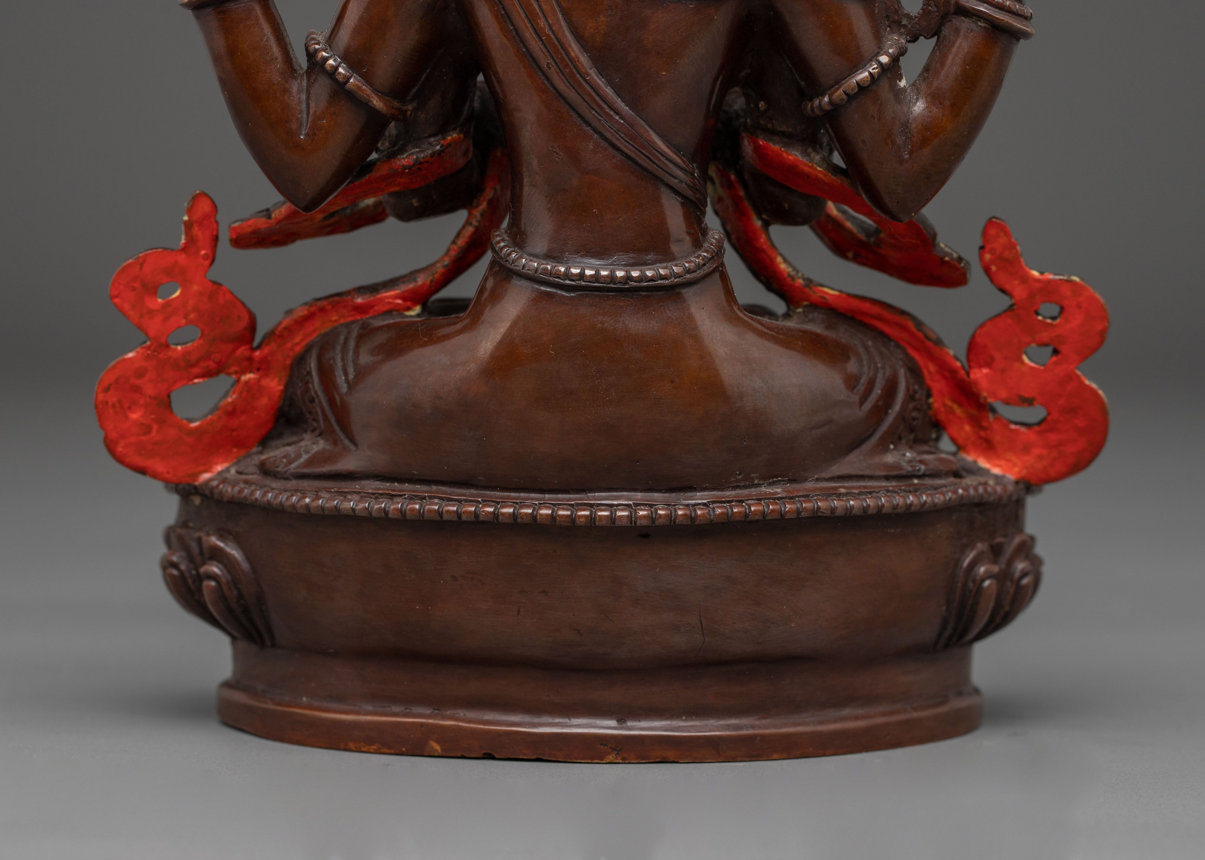 Handmade Statue of Bodhisattva Chenrezig | Tibetan Buddhism Art