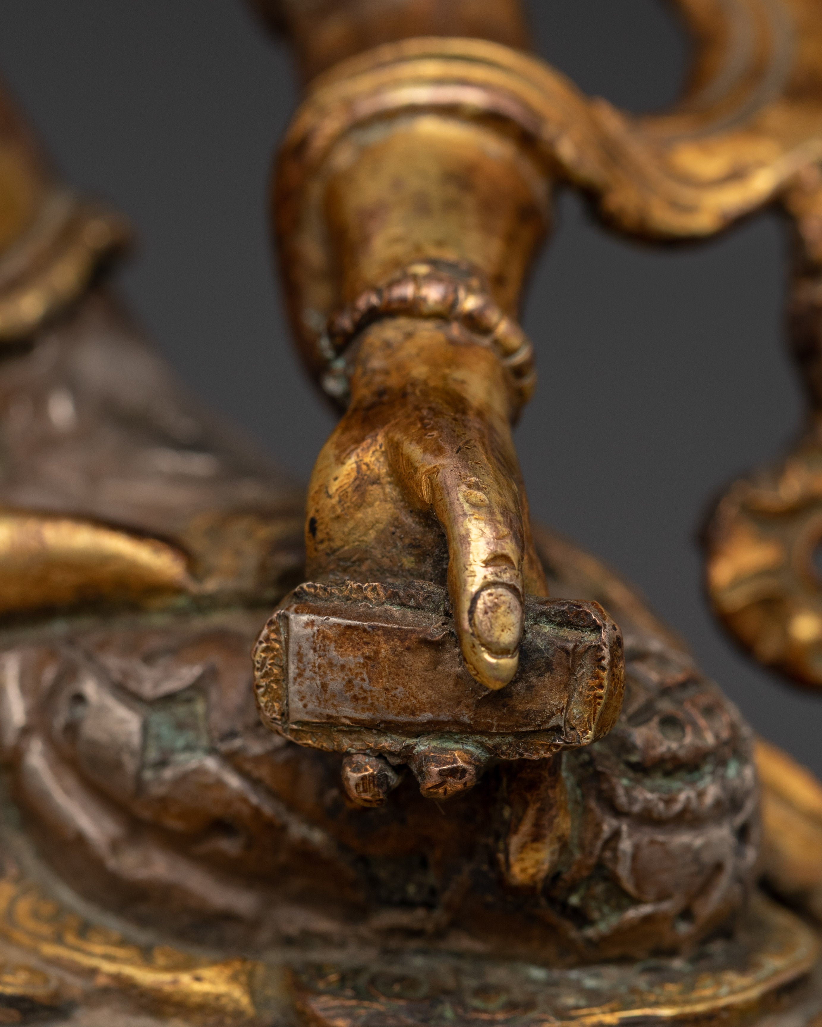 Maha Manjushri Copper Statue | Tibetan Bodhisattva of Wisdom with Sword and Book