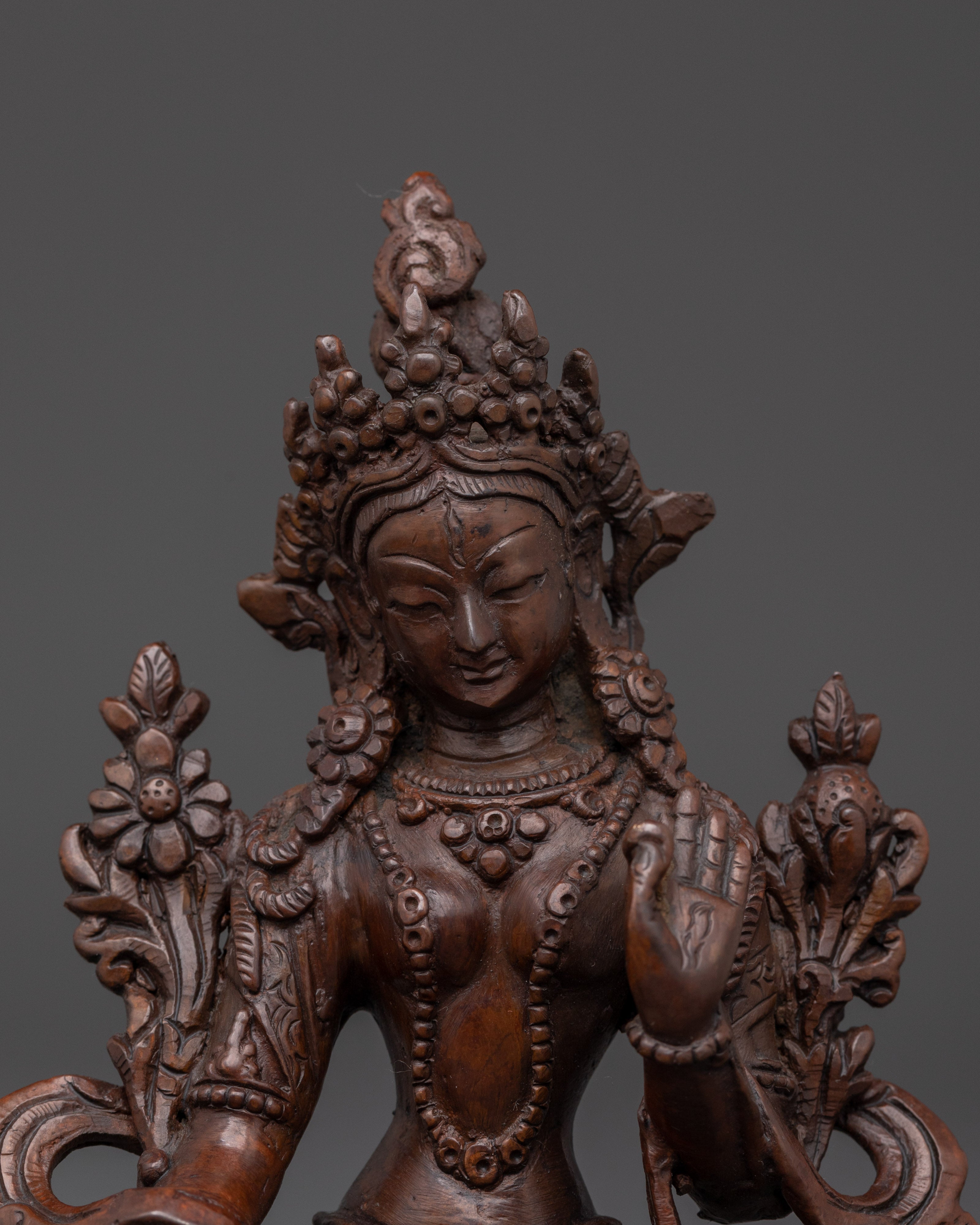 Handcrafted White Tara Sculpture | Long Life Deity