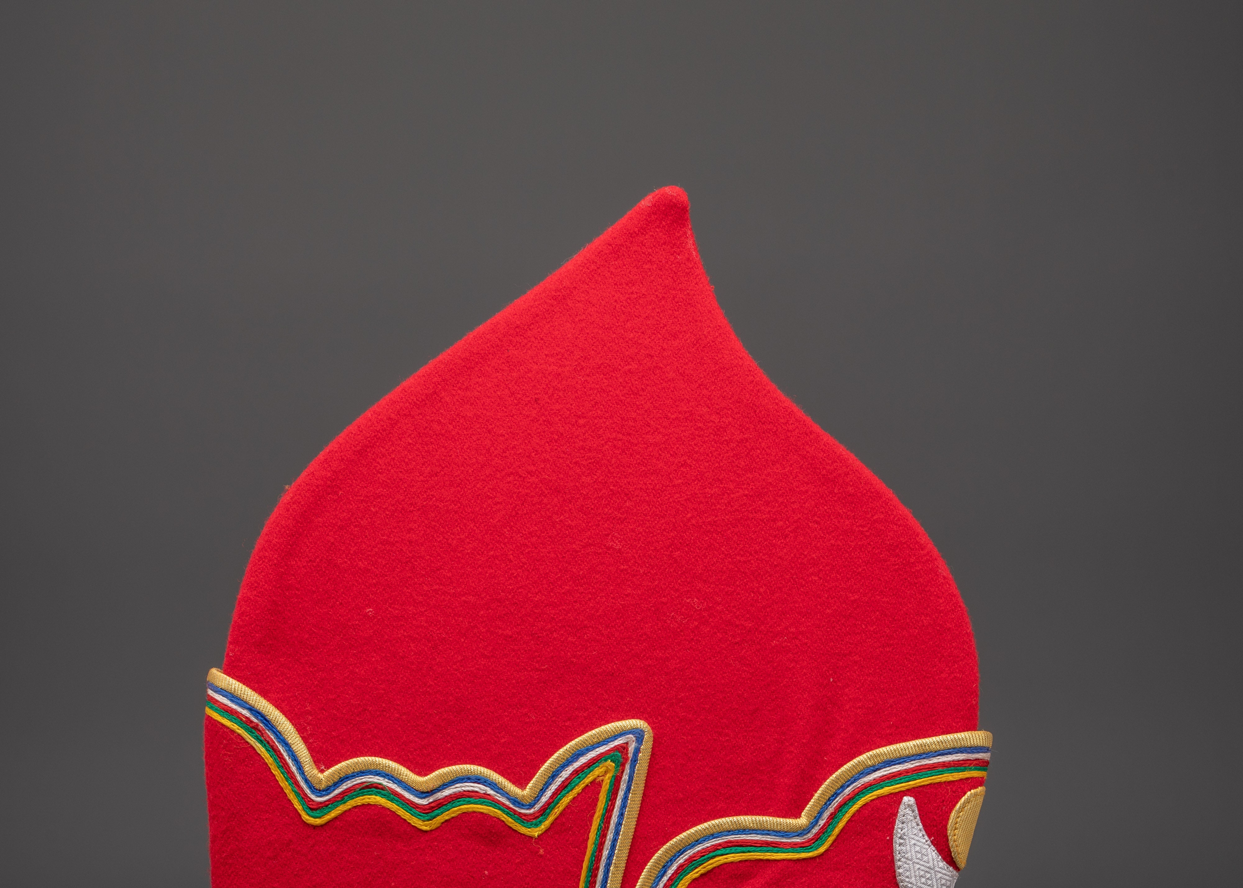 Traditional Ritual Cloth Hat | Handmade Himalayan Ceremonial Headwear