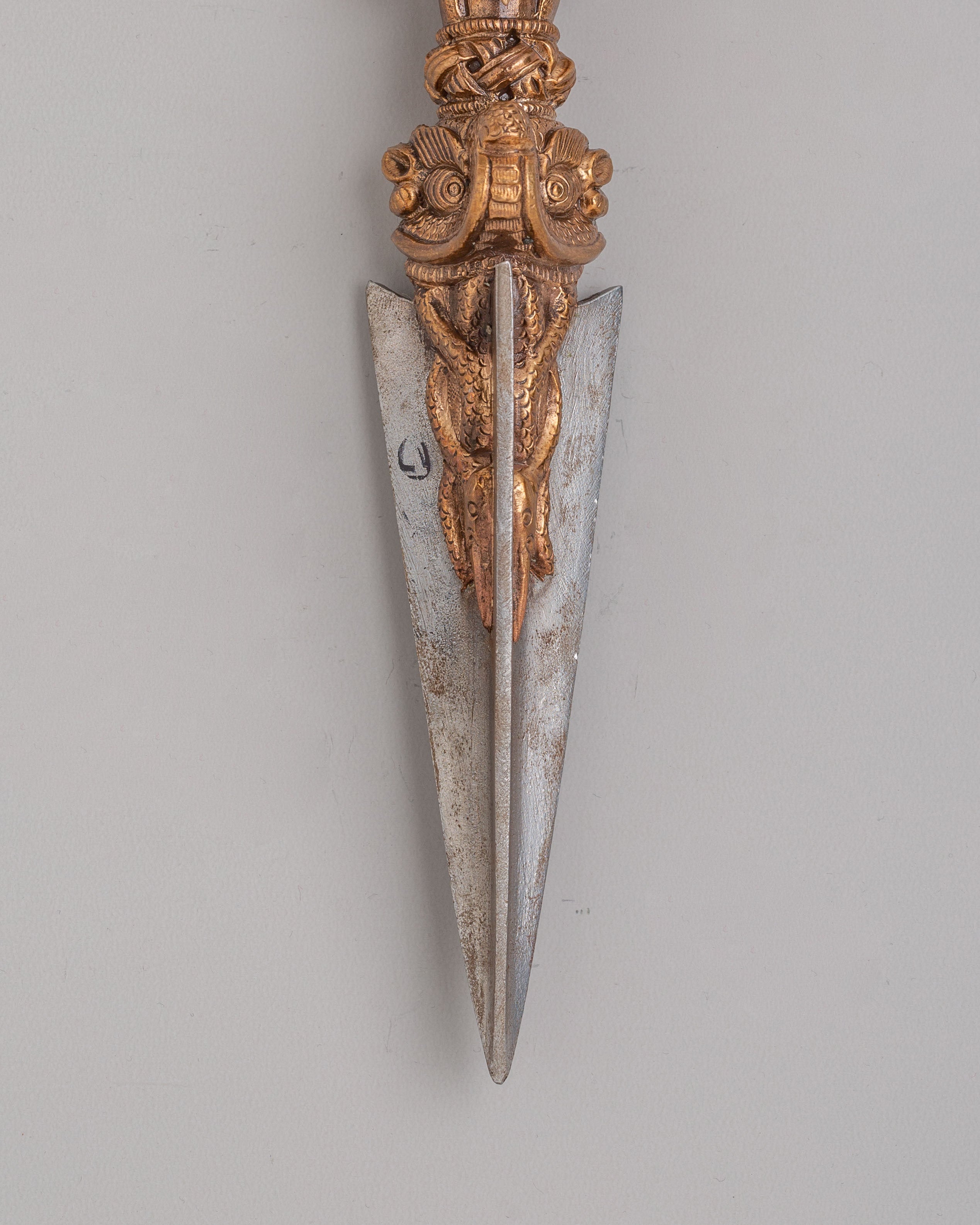 Himalayan Vajrakilaya Phurba Dagger | Iron Copper Vajrayana Ritual Tool
