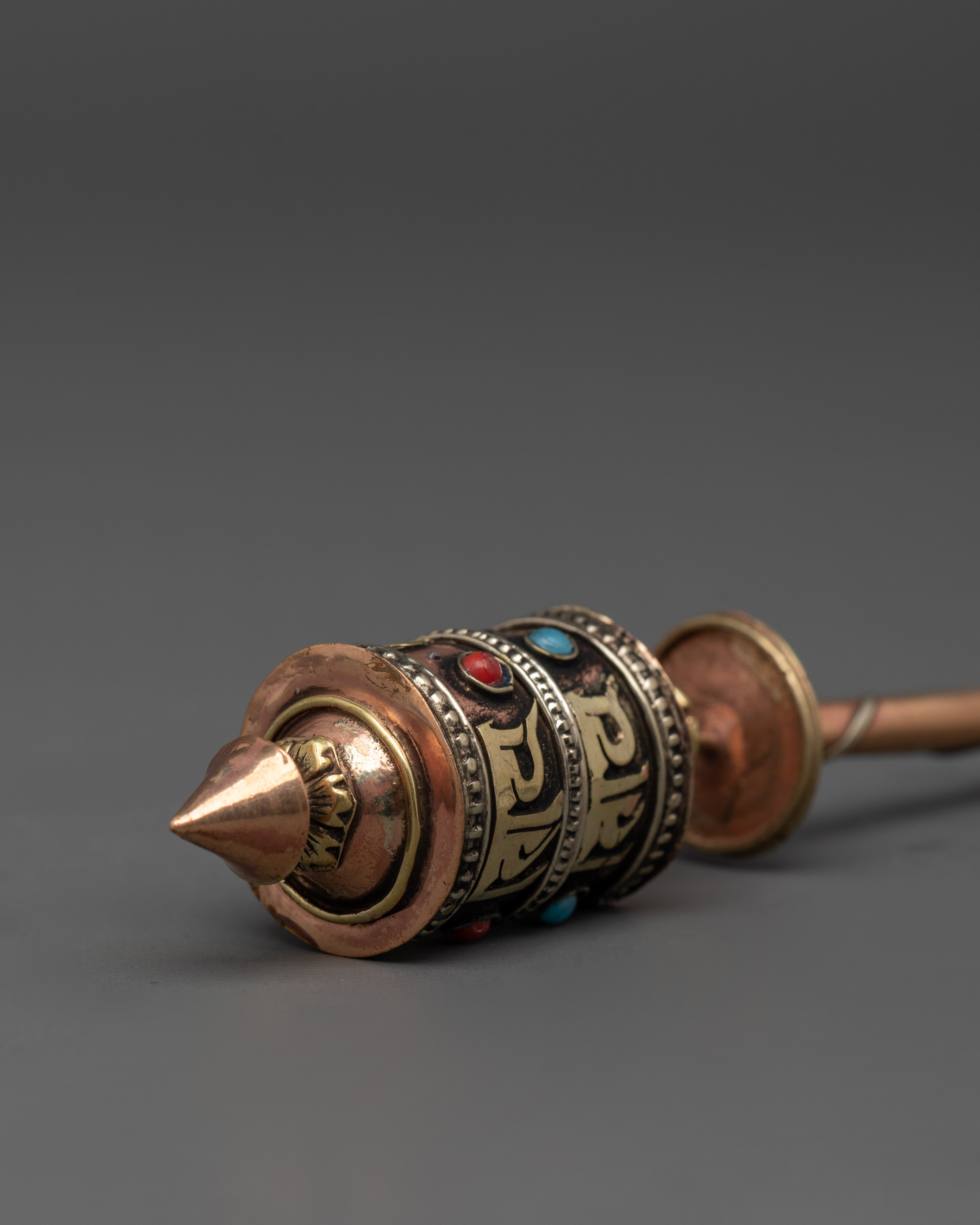 Handcrafted Copper & Brass Mantra Spinner | Wheel of Compassion
