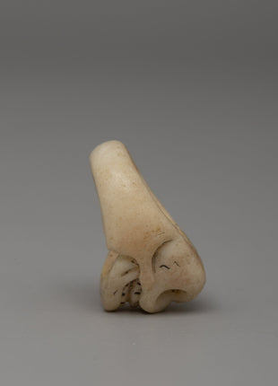 Hand-Carved Skull Buffalo Bone Ring | Traditional Tibetan Artisan Statement Band