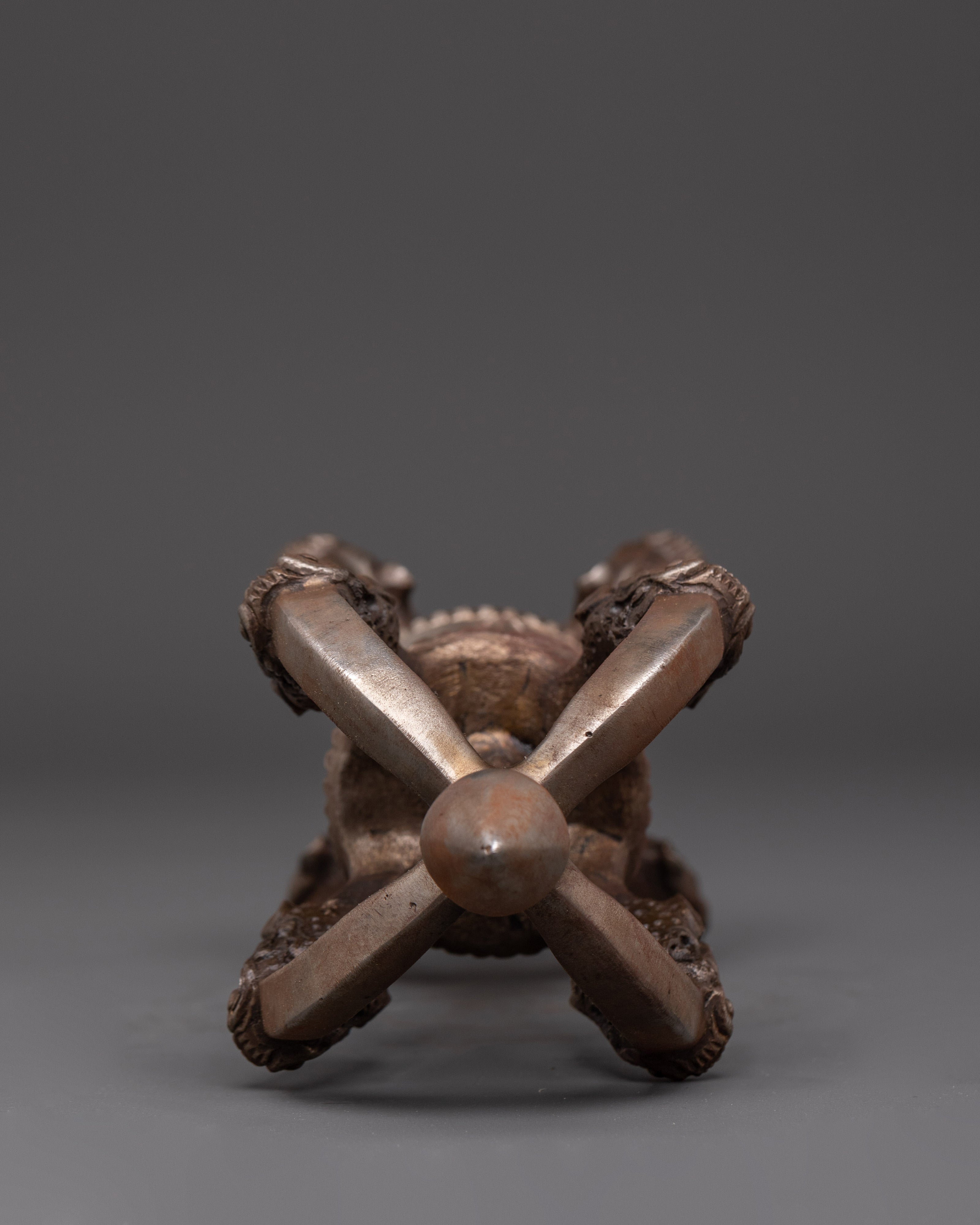 Tibetan Buddhist Altar Object Vajra | Iron Dorje Ritual Tool for Spiritual Strength