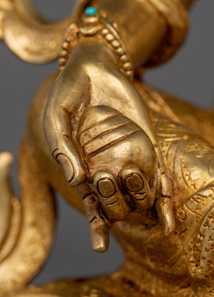 Dzambhala Kuber Buddhist Deity Statue | Wealth Guardian Sculpture
