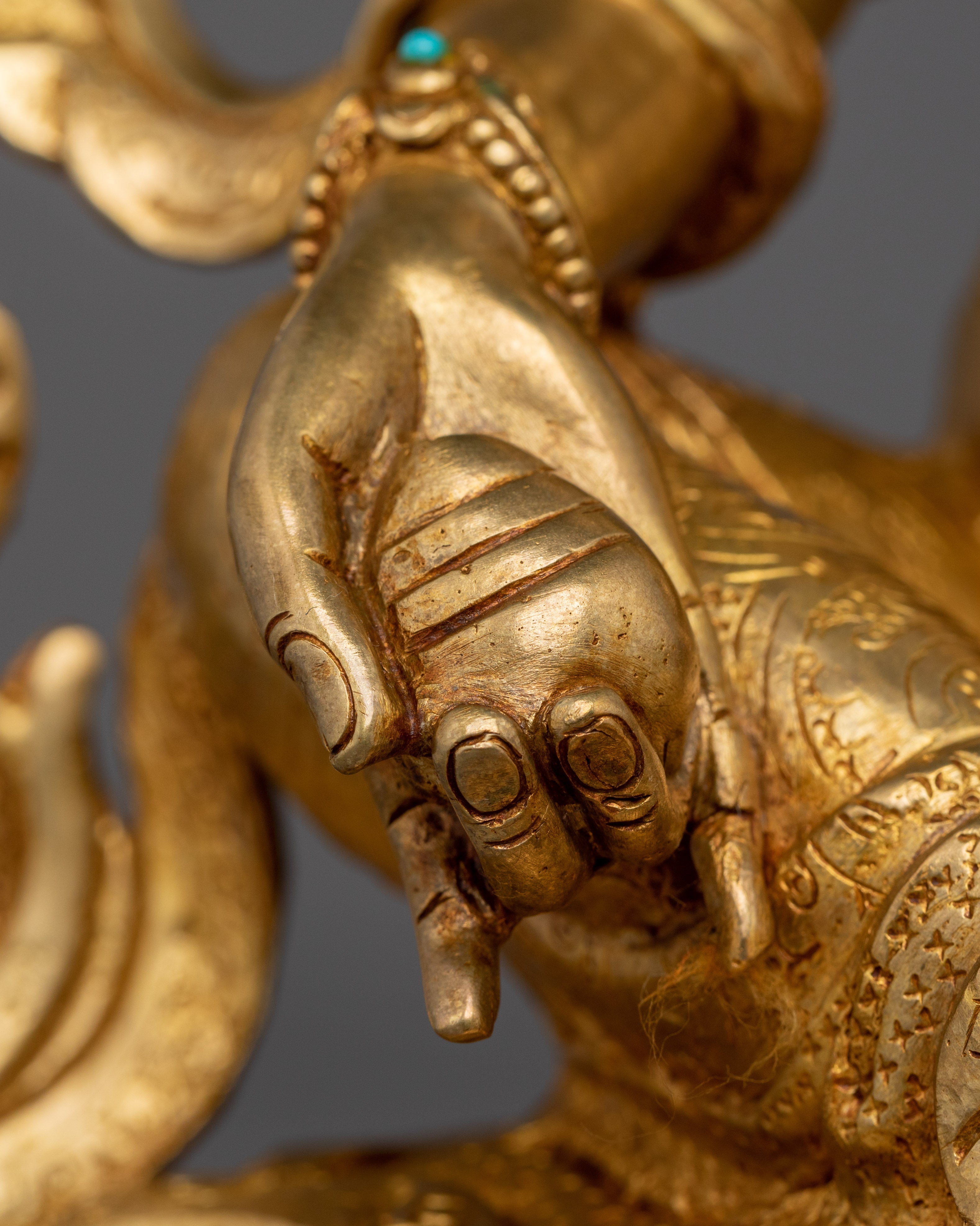 Dzambhala Kuber Buddhist Deity Statue | Wealth Guardian Sculpture