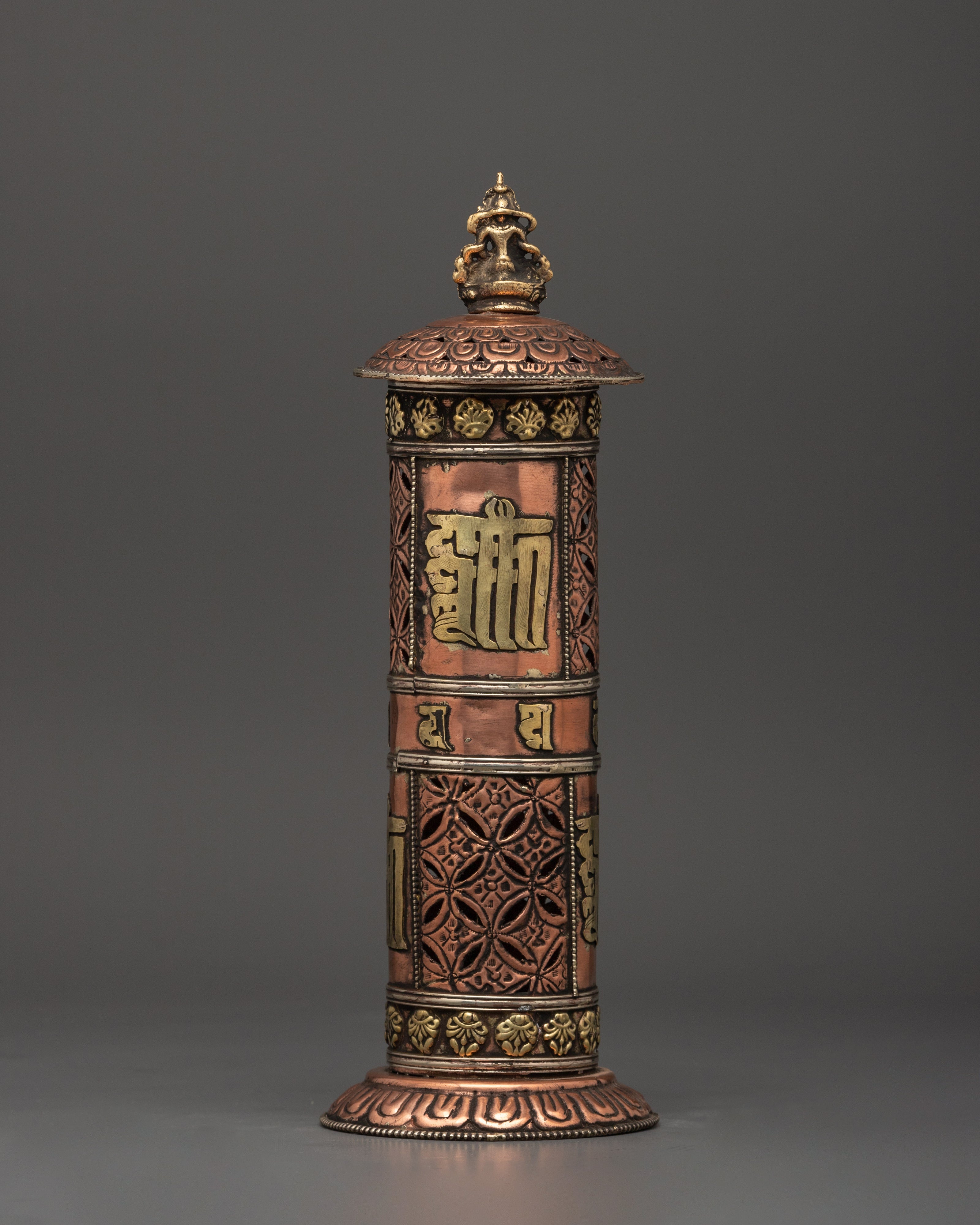 Buddhist Sacred Incense Burner | Handcrafted Ritual Item with Tibetan Mantras
