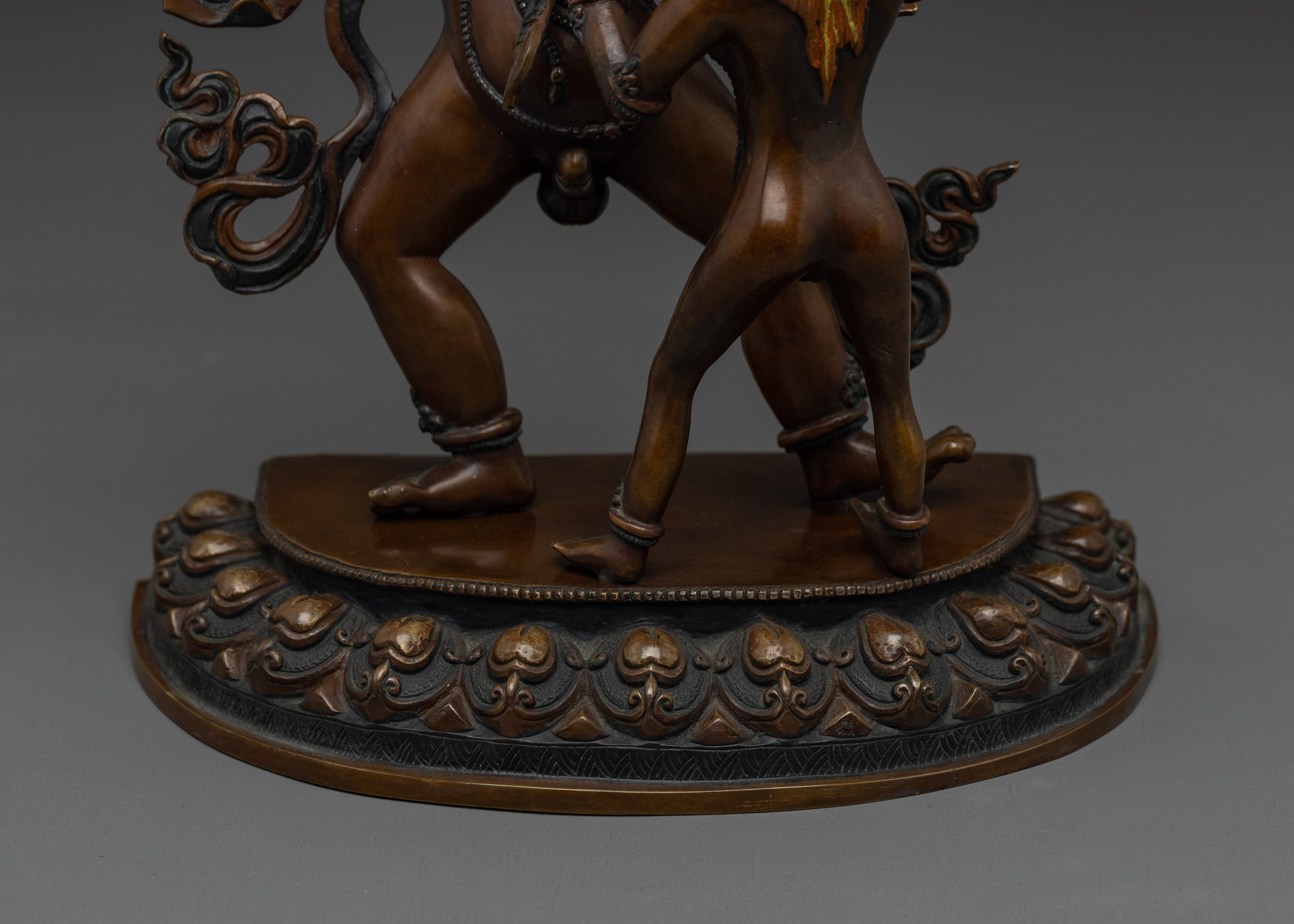 Handcrafted Ganesh statue in oxidized copper | Meditation and Spiritual Decor