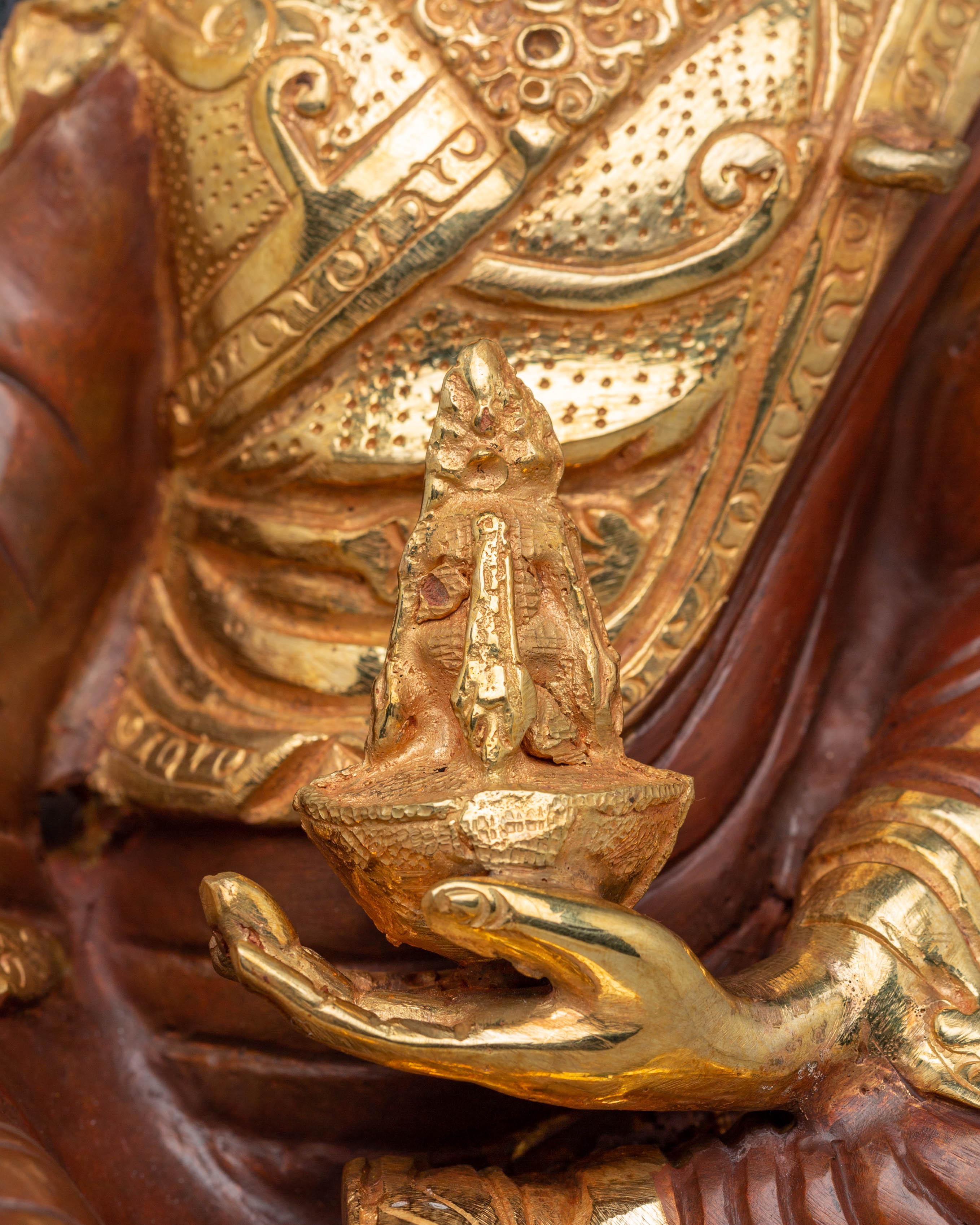 Handmade Golden Statue of Padmasambhava
