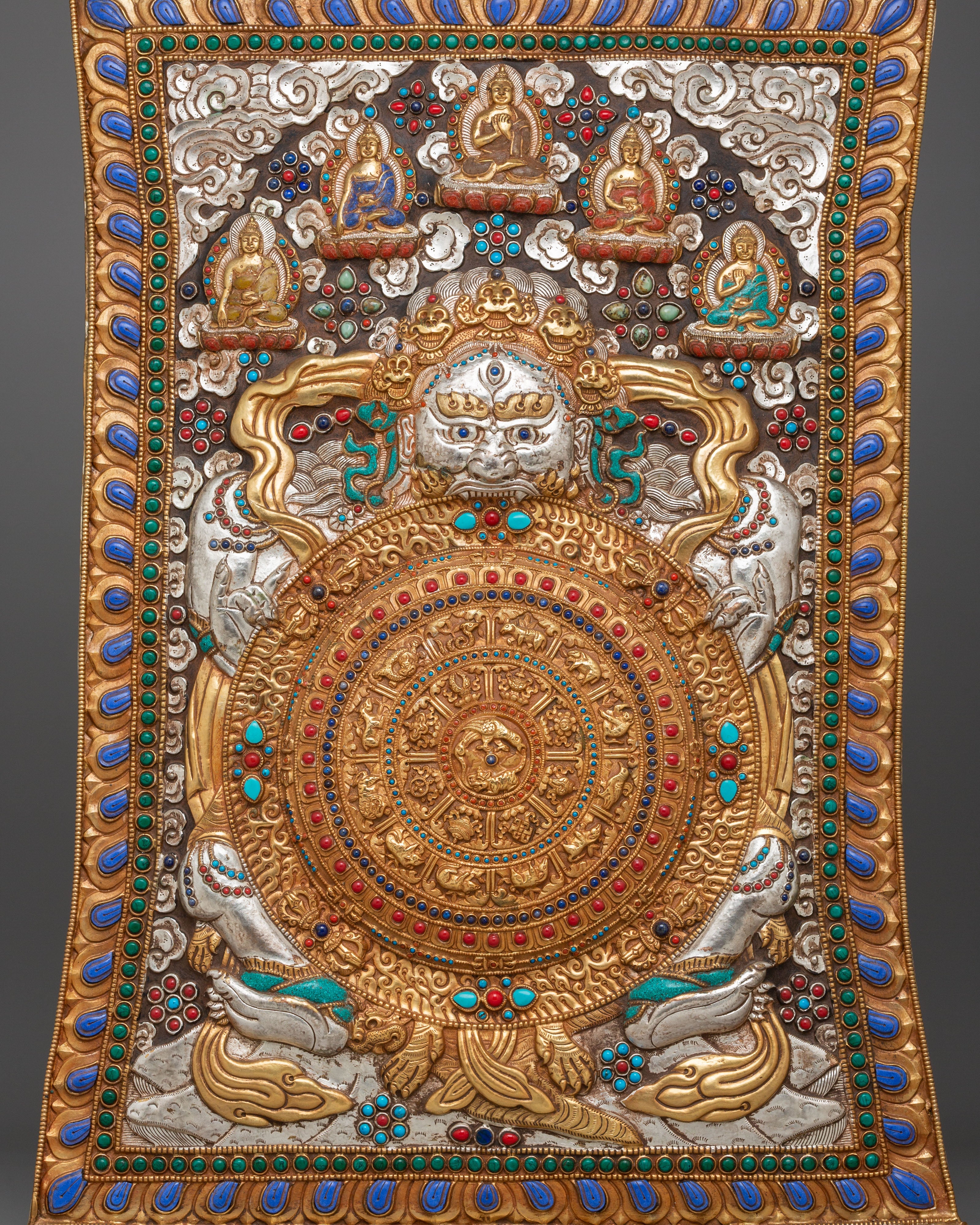 Wheel Of Life Metal Thangka | A Symbol of Impermanence and Spiritual Awakening