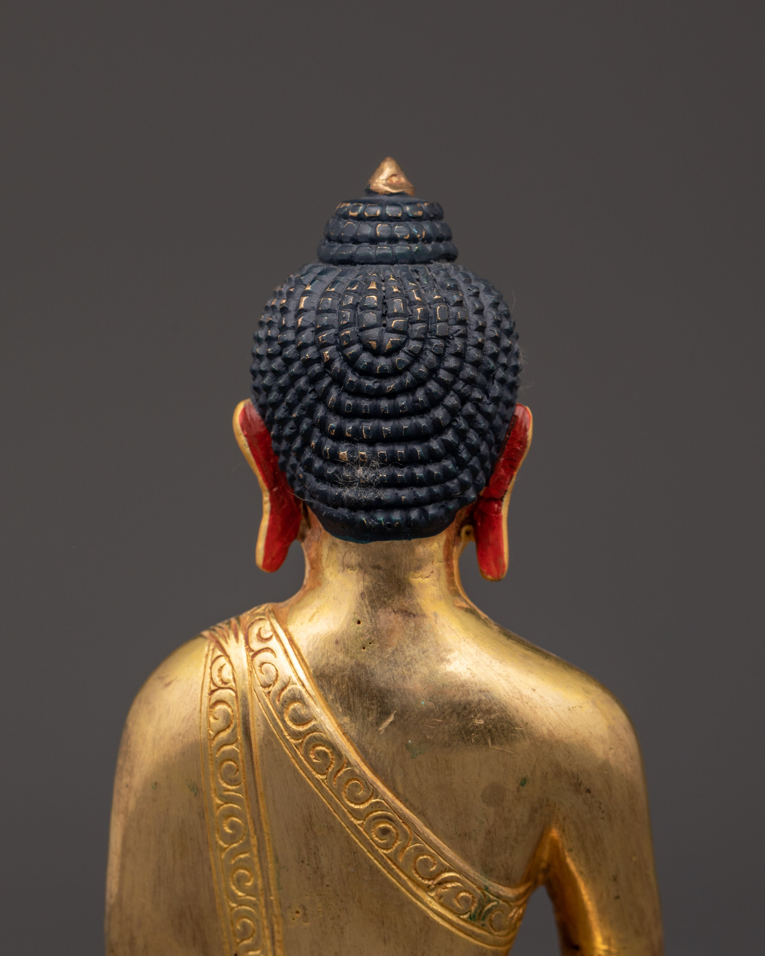 Gold-Plated Copper Shakyamuni Buddha | For Home Altar Decor