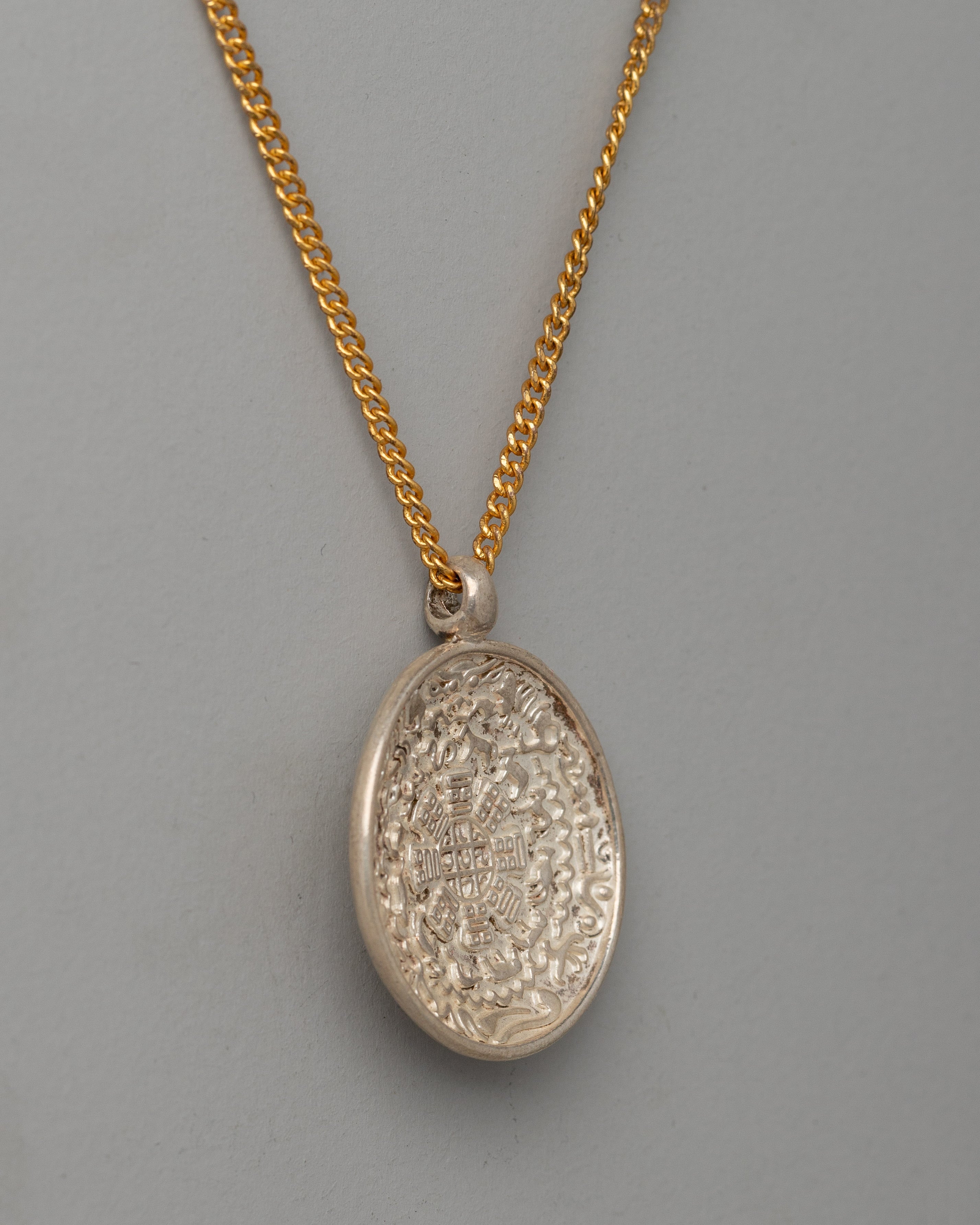 Silver Locket with Chinese Zodiac Symbols | Luck and Prosperity Charm