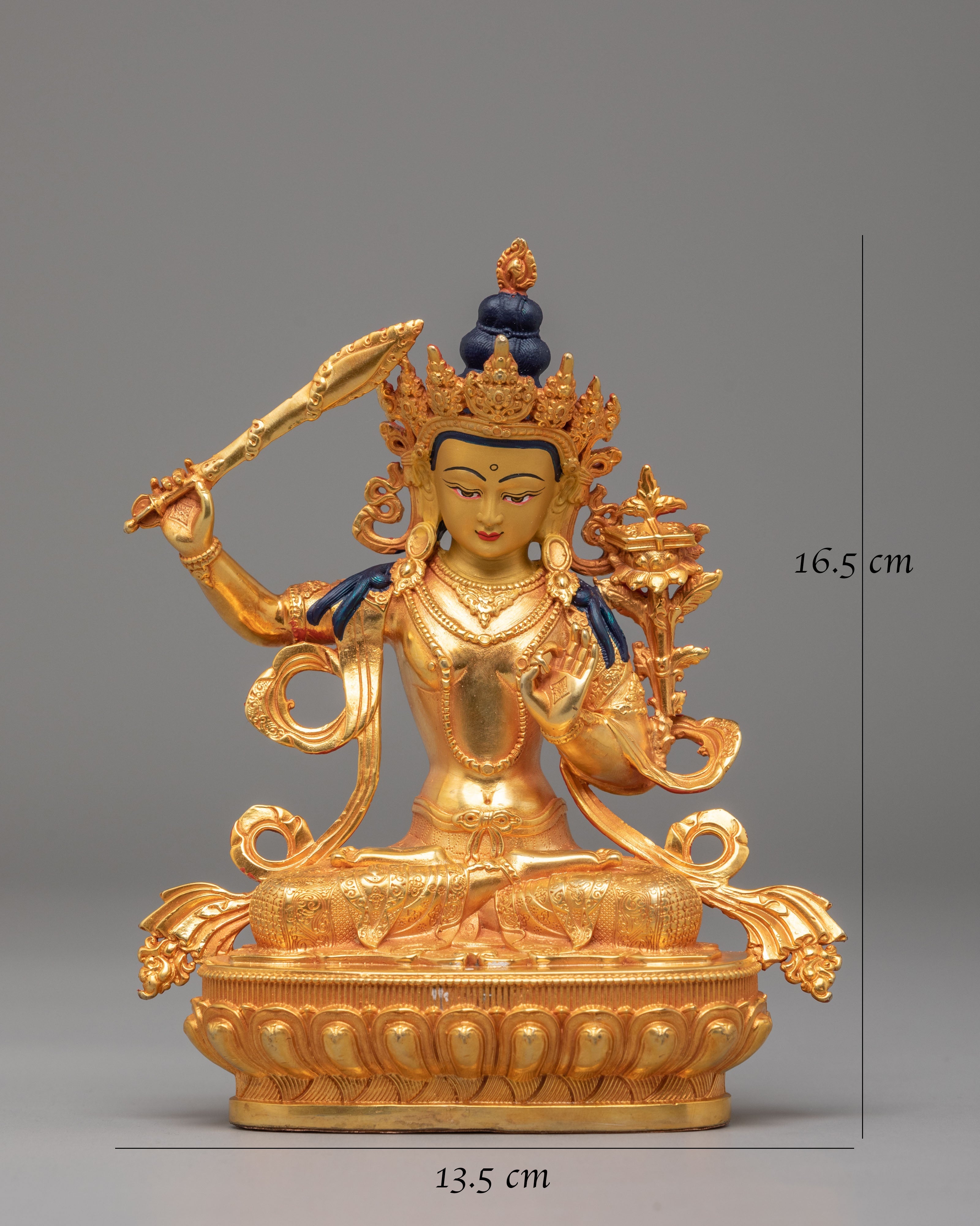 Machine Made Manjushri Figurine | Bodhisattva of Wisdom