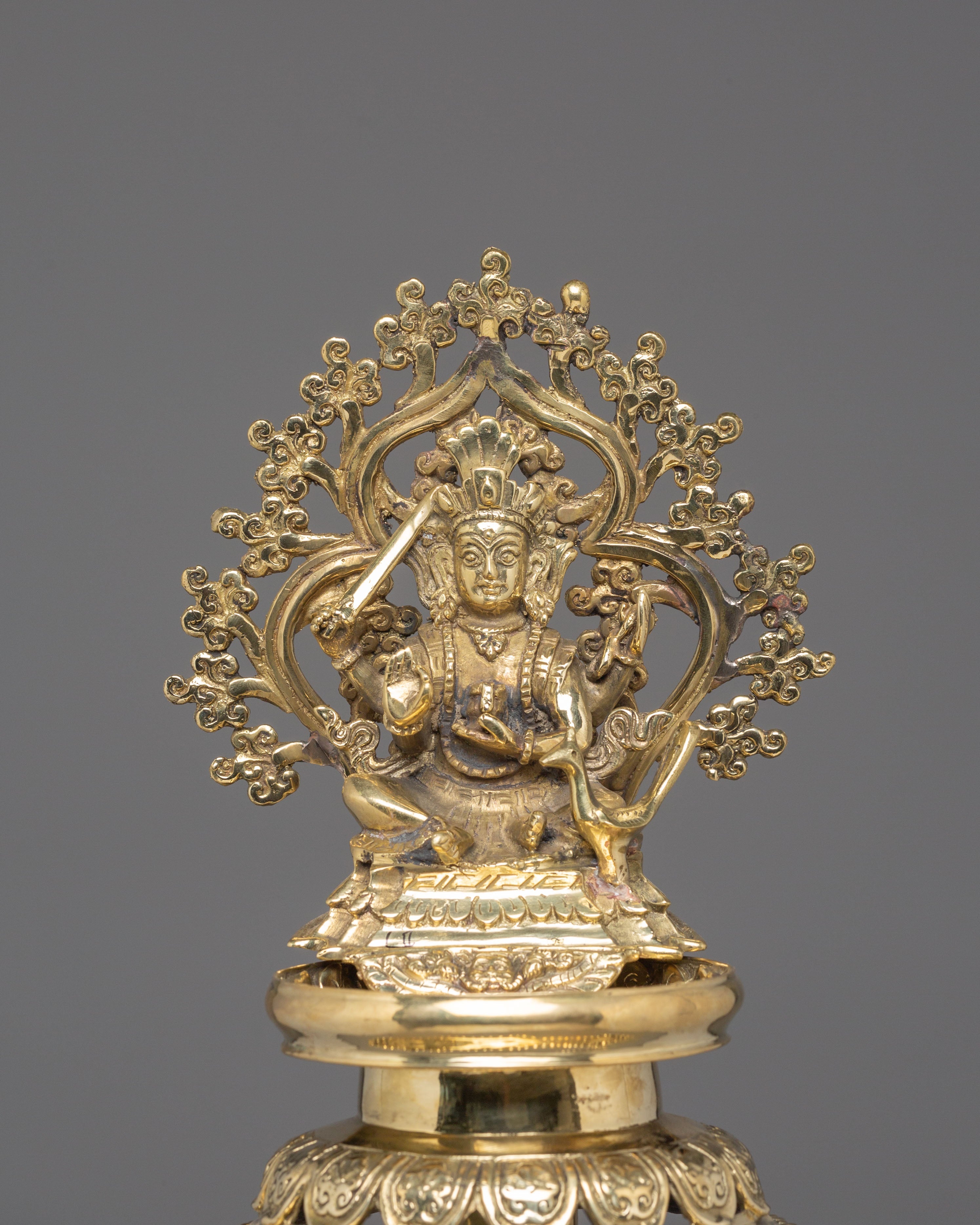 Handcrafted Panas of Ganesha and Kartikeya | Sacred Brass Oil Lamp Set