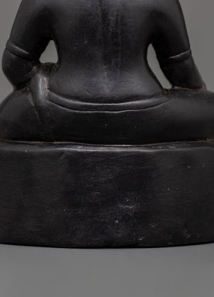 Dzambhala Oxidized Stone Statue | A Symbol of Wealth