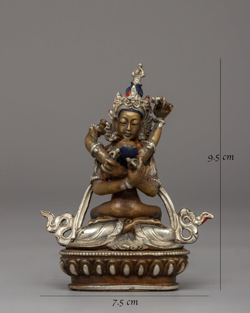 Buddha Vajradhara with Consort Statue A Sacred Tibetan Yab-Yum Statue