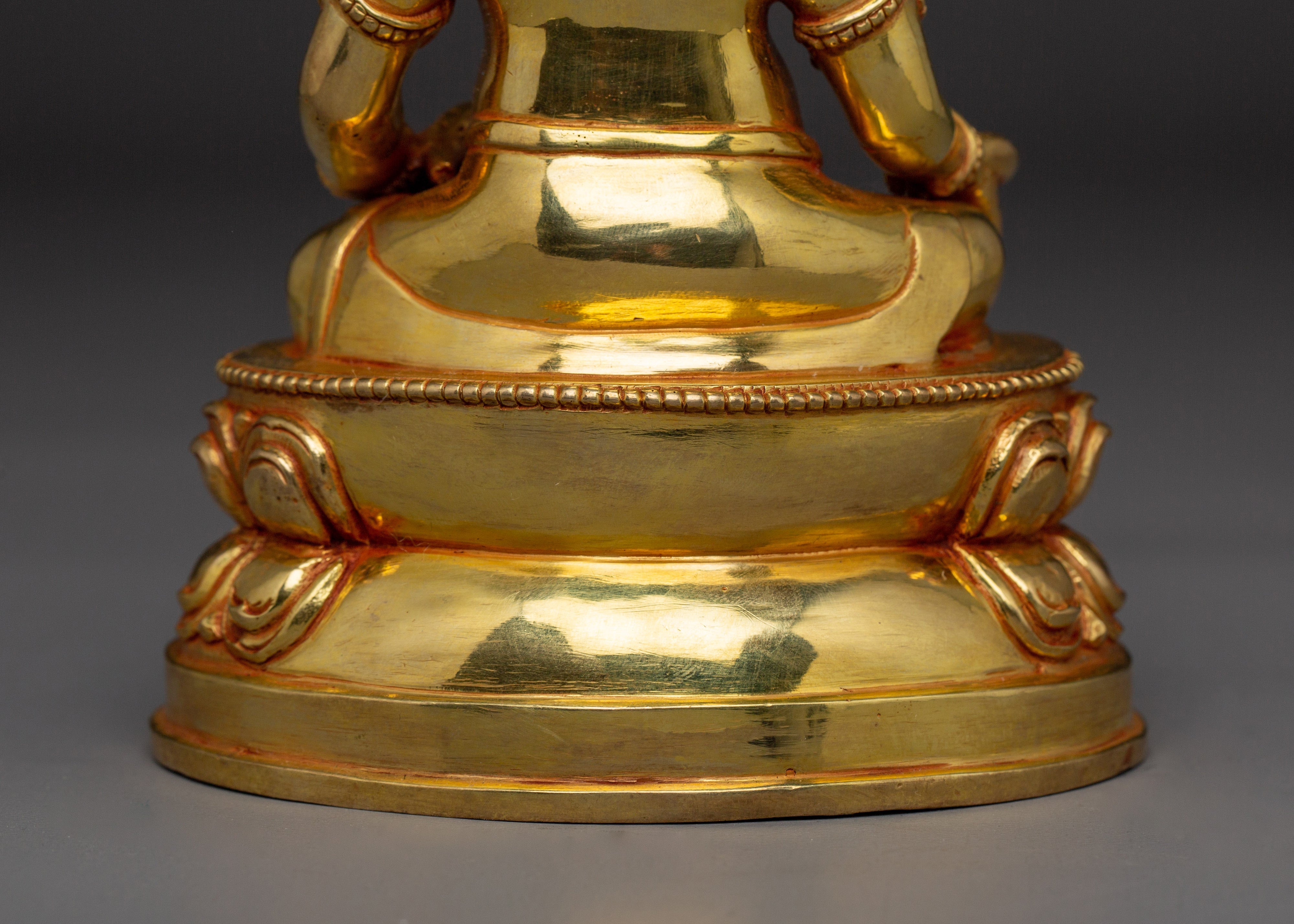 Handcrafted Gold Gilded Copper Dzambhala Deity | Wealth and Prosperity Deity