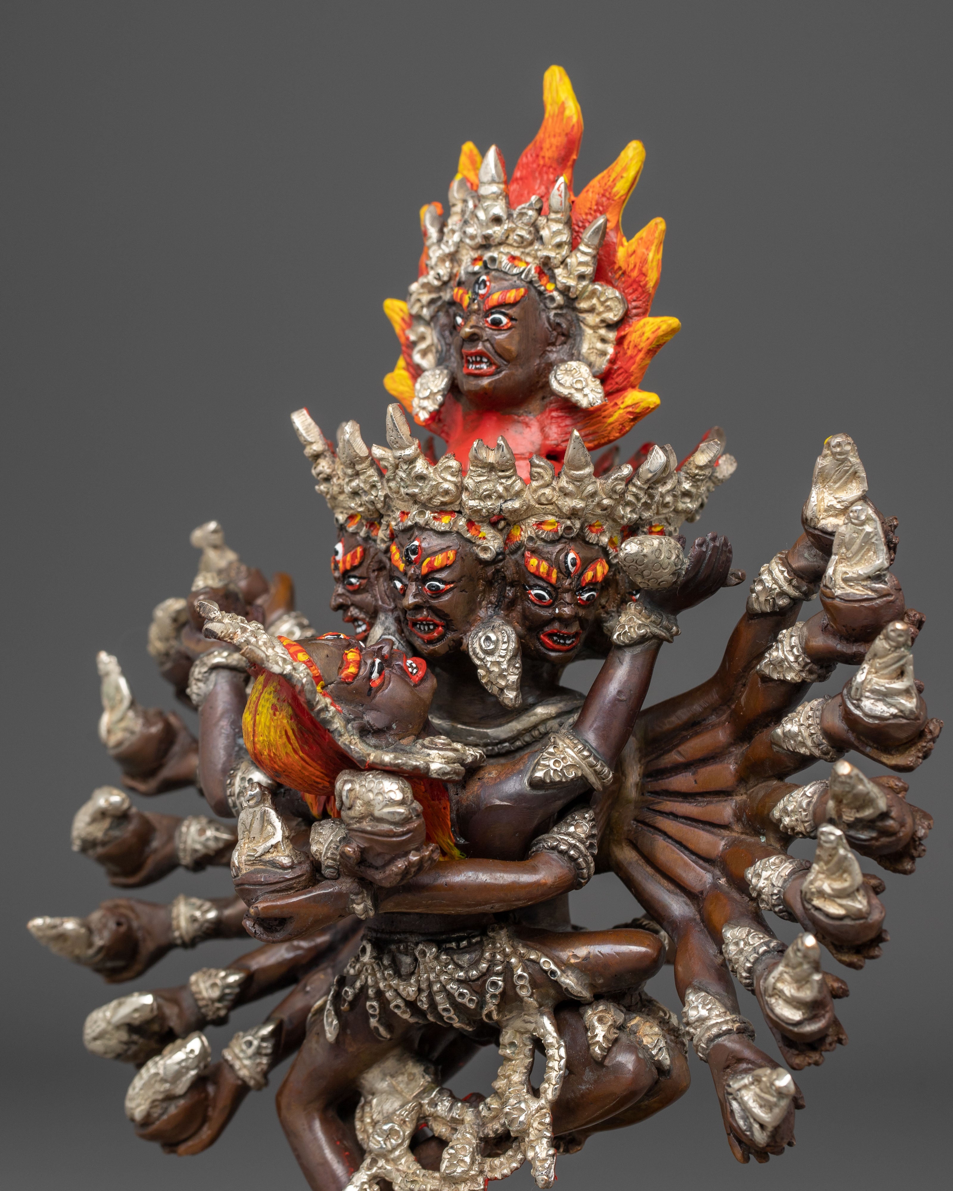 Tibetan Hevajra Statue | Wrathful Buddhist Deity