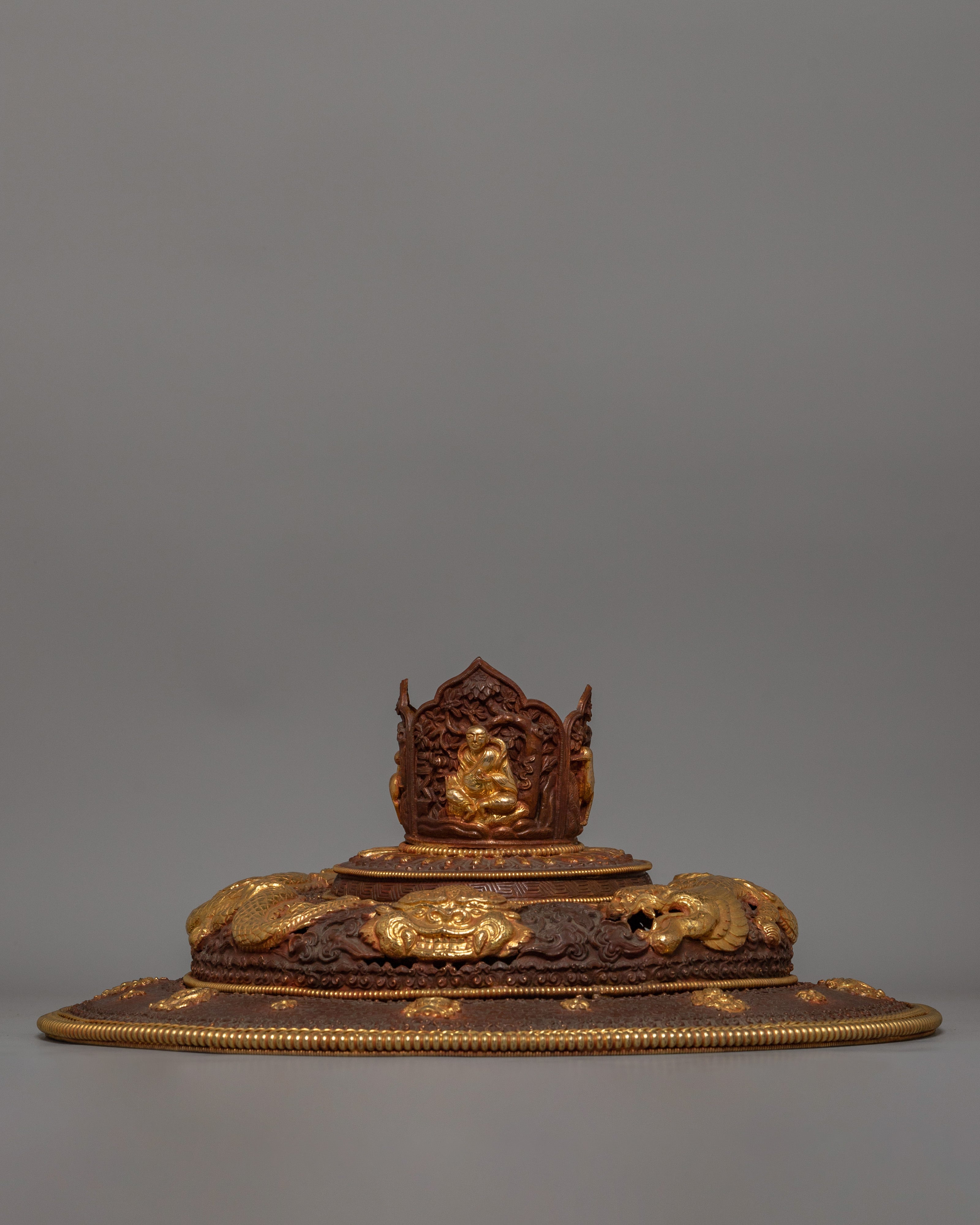 Oxidized Copper Butter Lamp Set | Sacred Tibetan Shrine Decor
