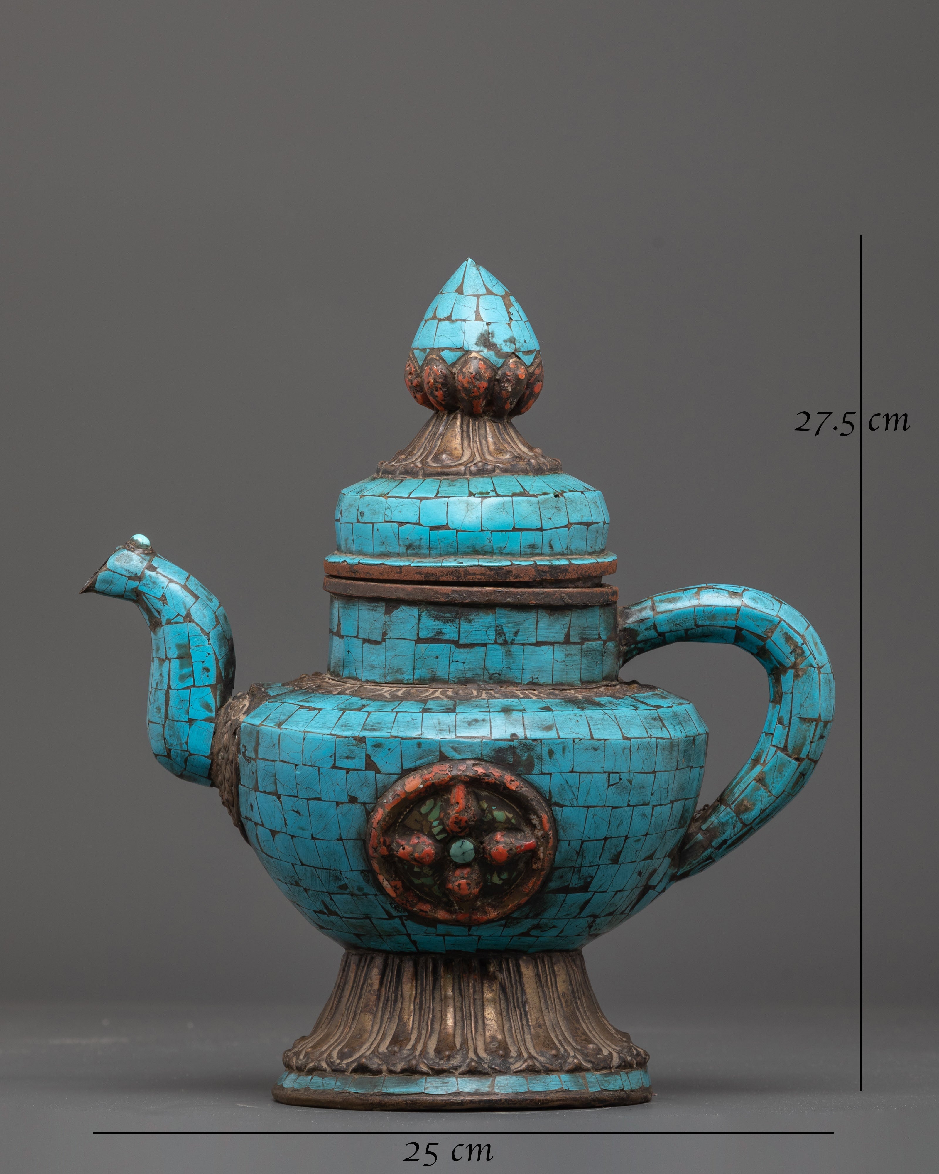 Tibetan Brass Tea Pot | Handcrafted Ritual Tea Pot