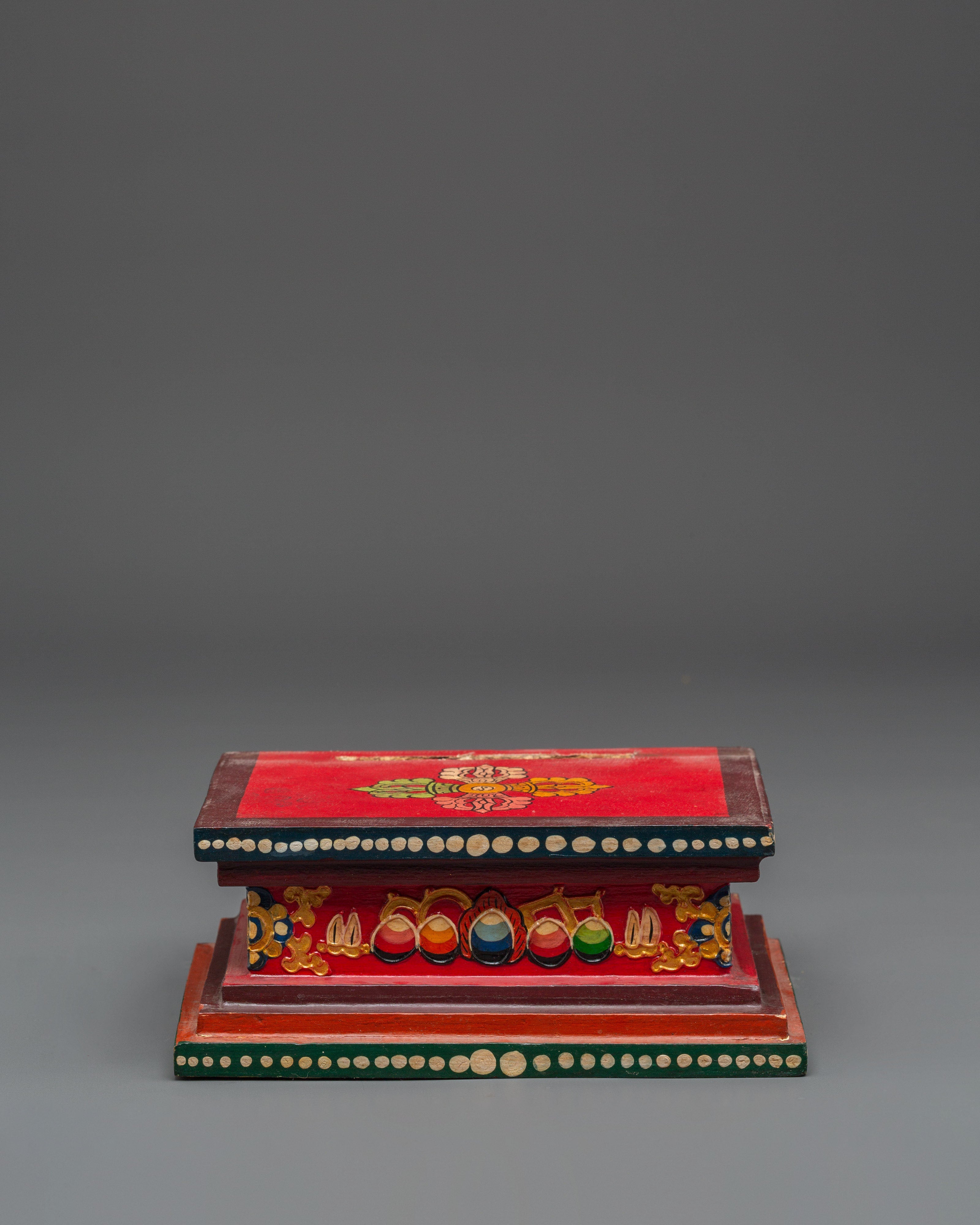 Handcrafted Wooden Throne for Statue | Tibetan Buddhist Altar Seat