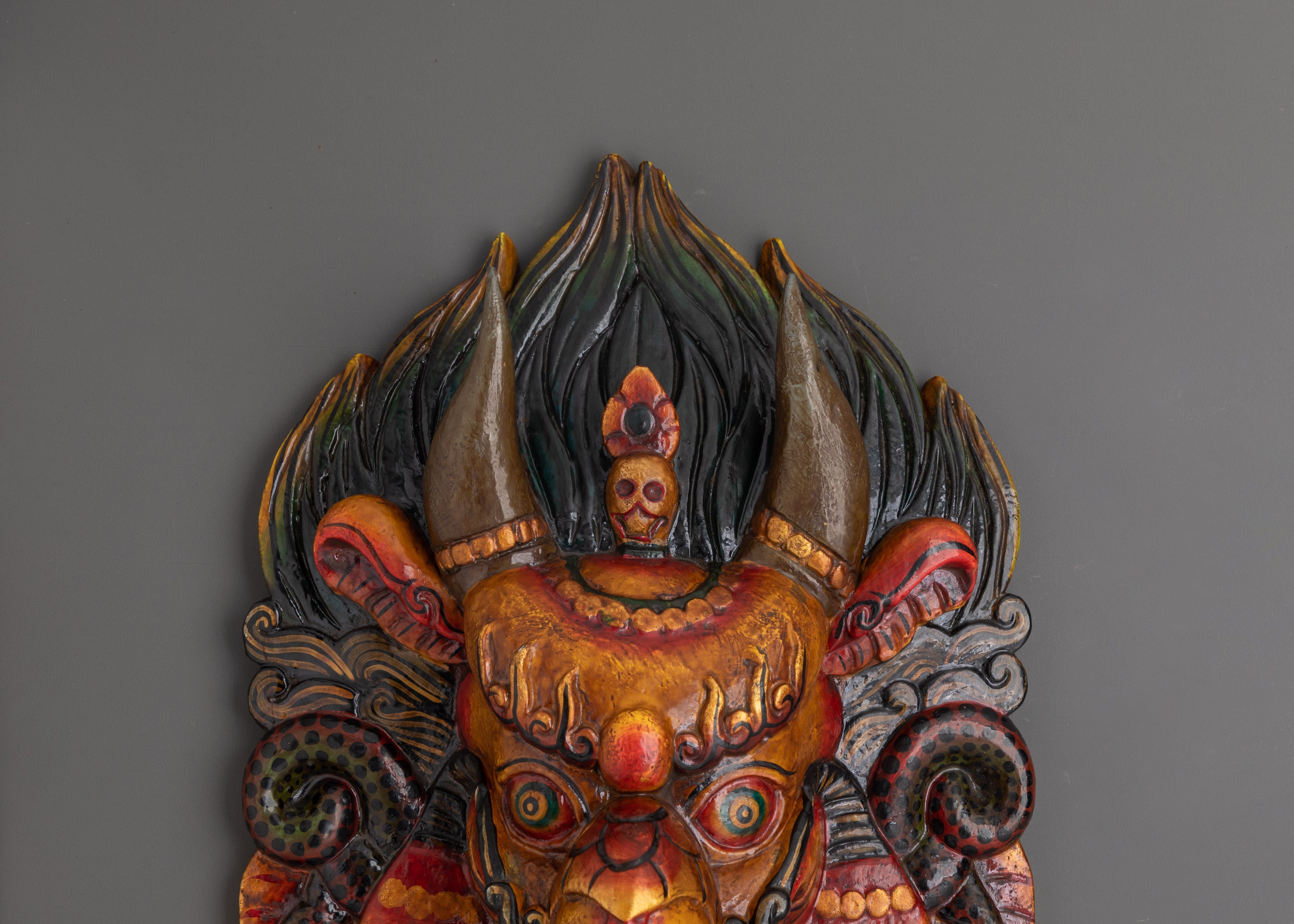 Garuda Mask Wall Hanging | Ethnic Spiritual Wall Decor