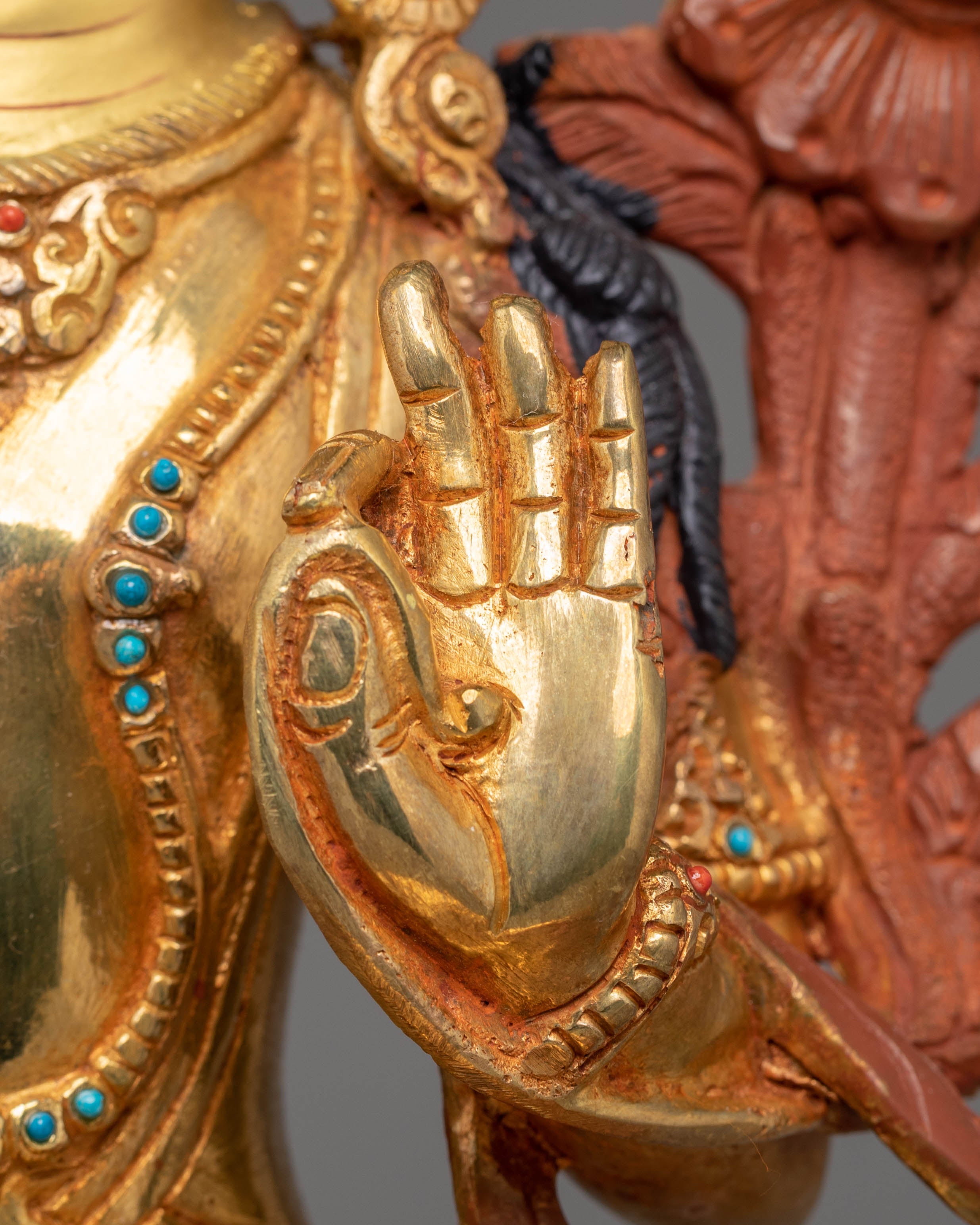 Handmade Bodhisattva Manjushri Statue | Bodhisattva Wisdom Deity