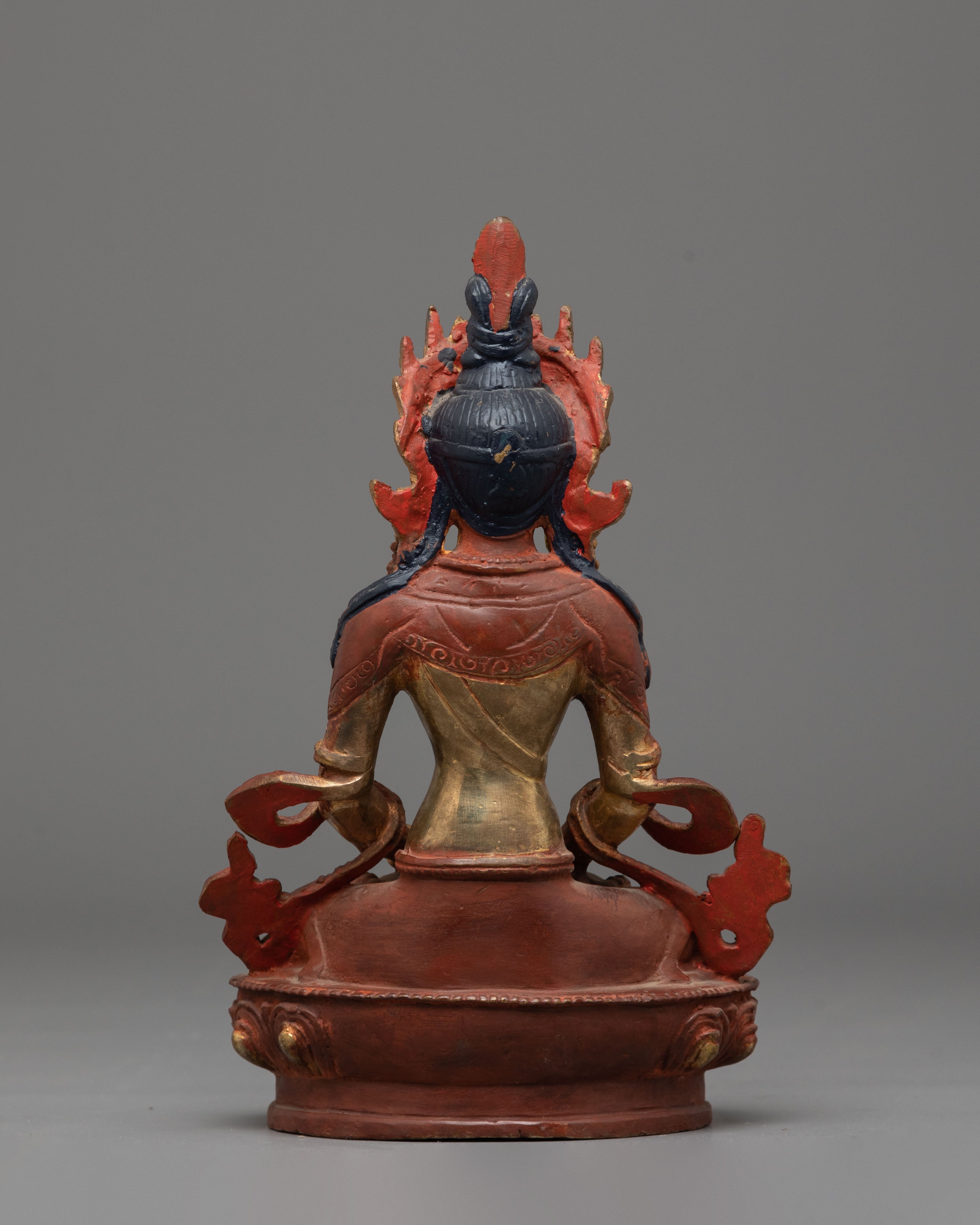 Handmade Statue of Tibetan Deity Amitayus | Compassion and Longevity