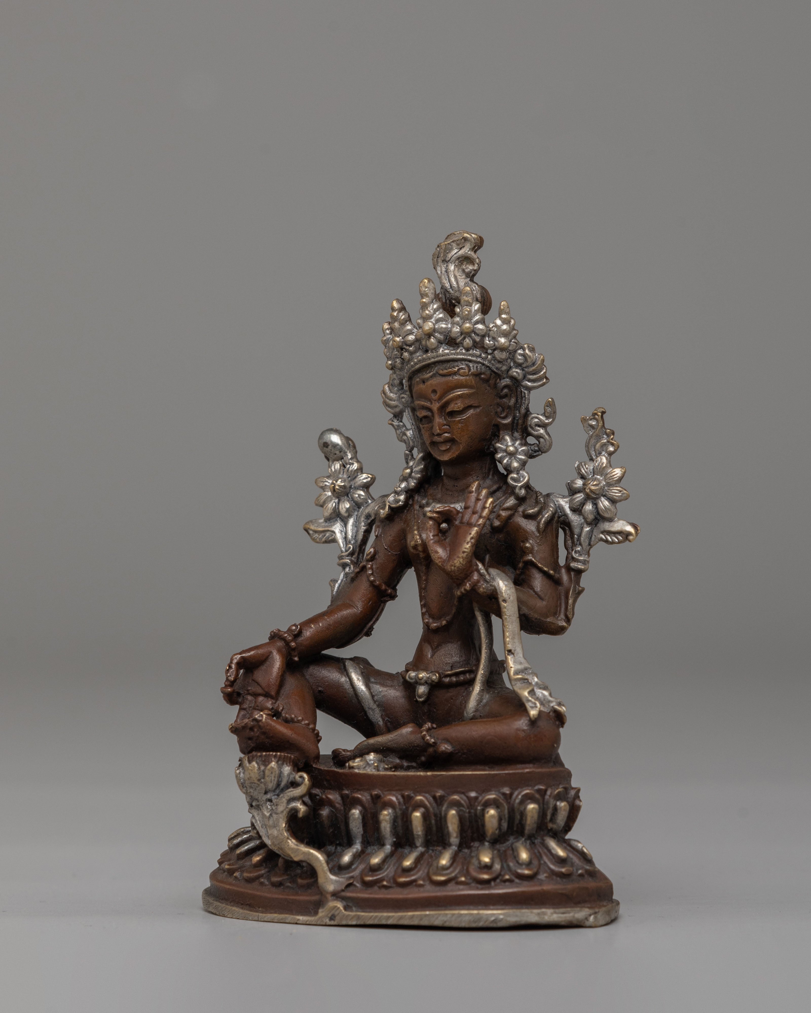 Tibetan Sacred Green Tara Statue | Symbol of Protection & Compassion