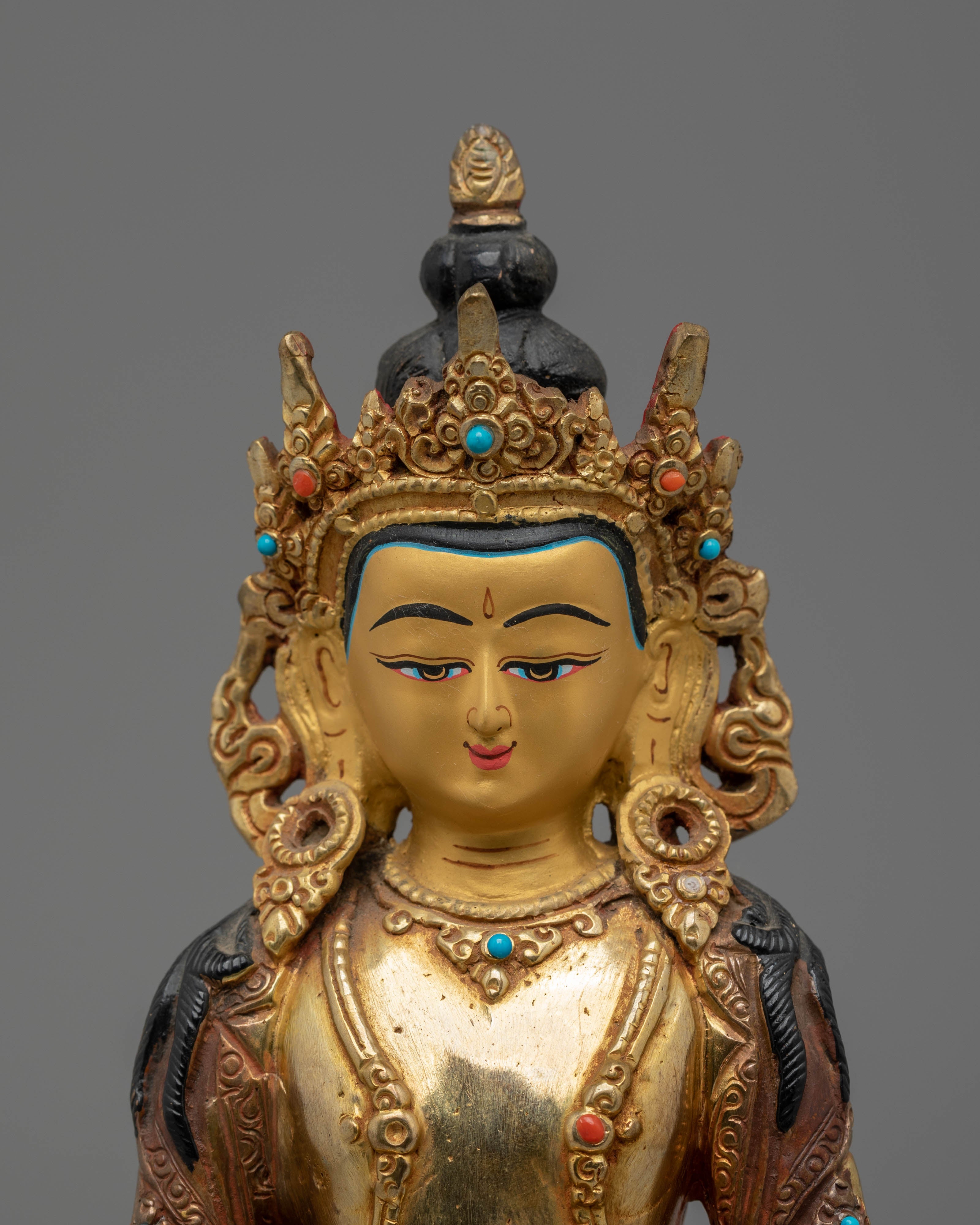 Tibetan Sculpture of Amitayus | Buddha of Infinite Life and Longevity