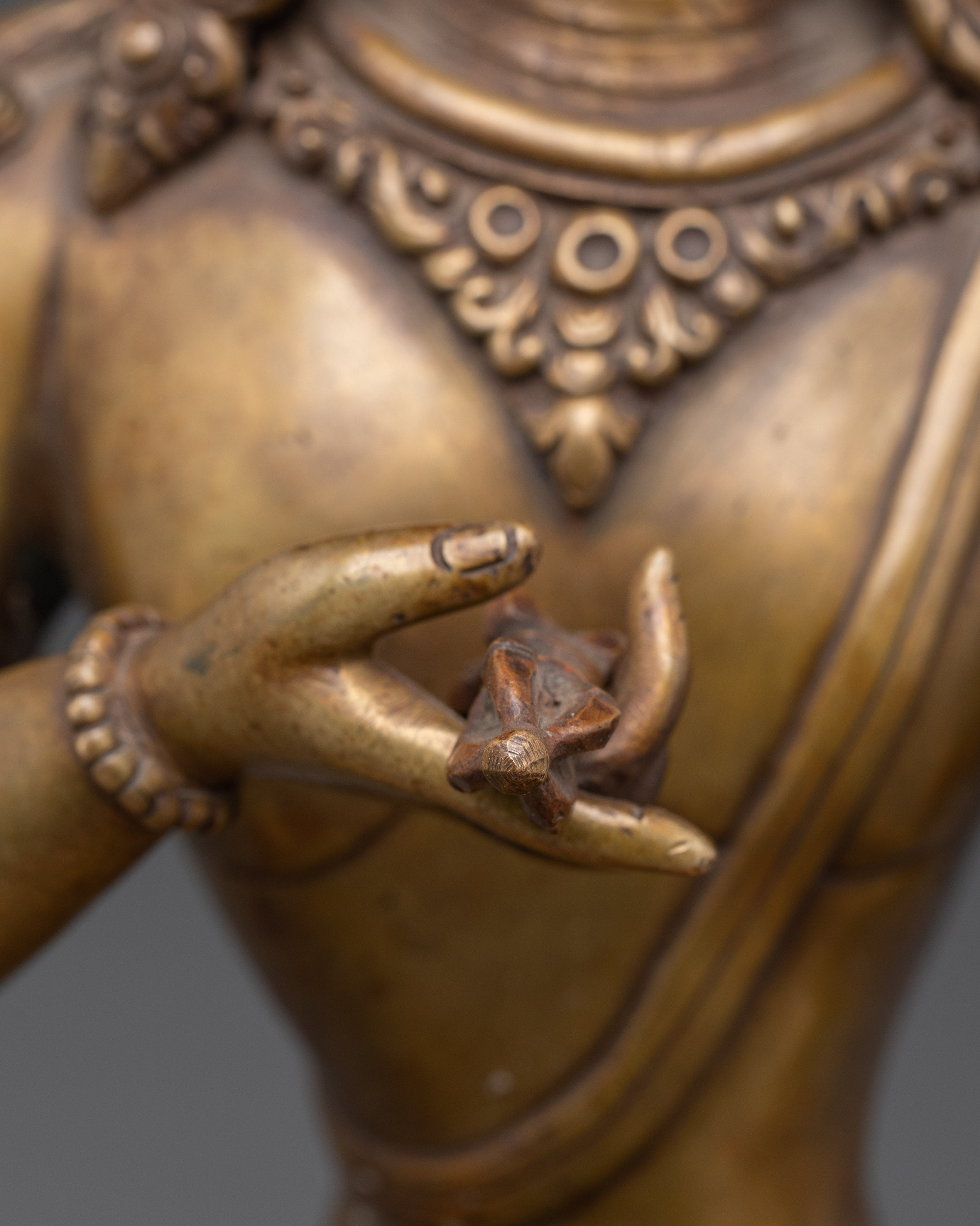 Handcrafted Brass Vajrasattva Statue | Tibetan Bodhisattva Sculpture