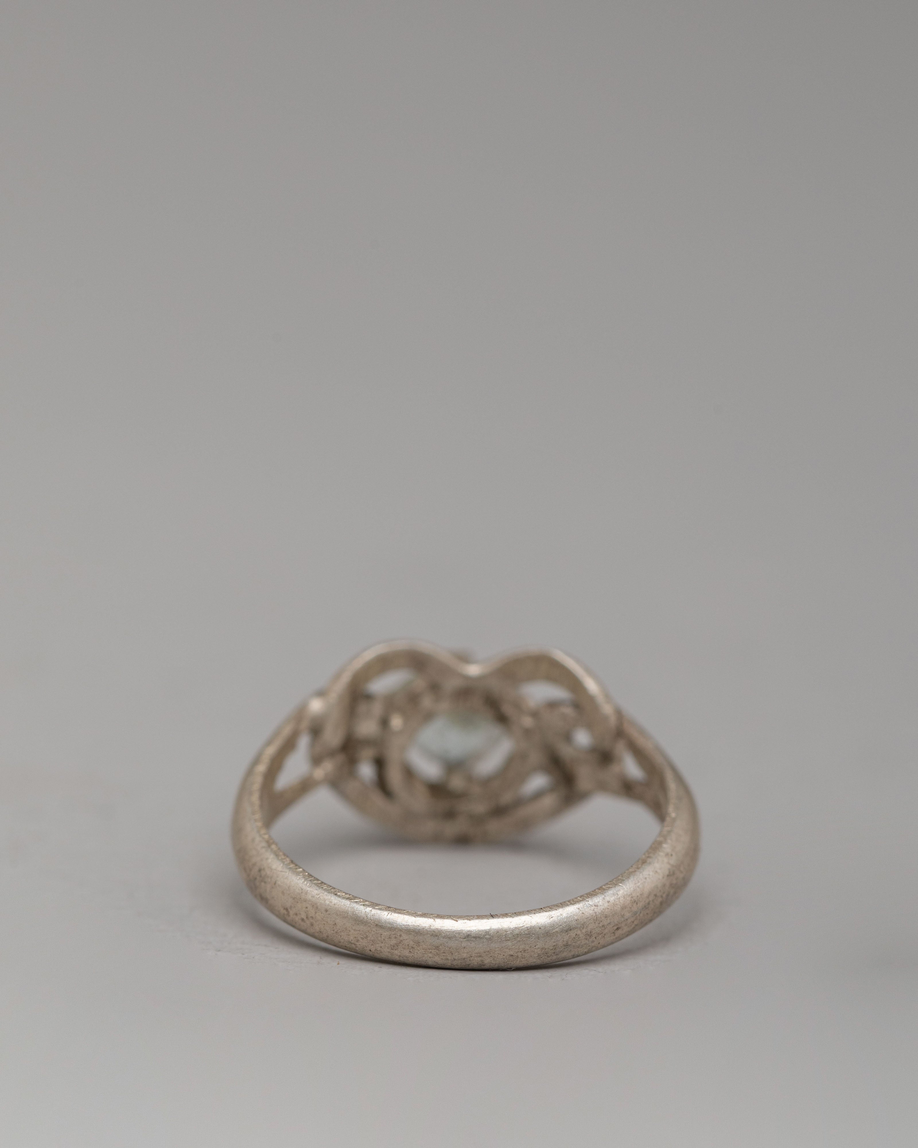 Three Piece Silver Ring Set | Handcrafted Natural Zircon Rings