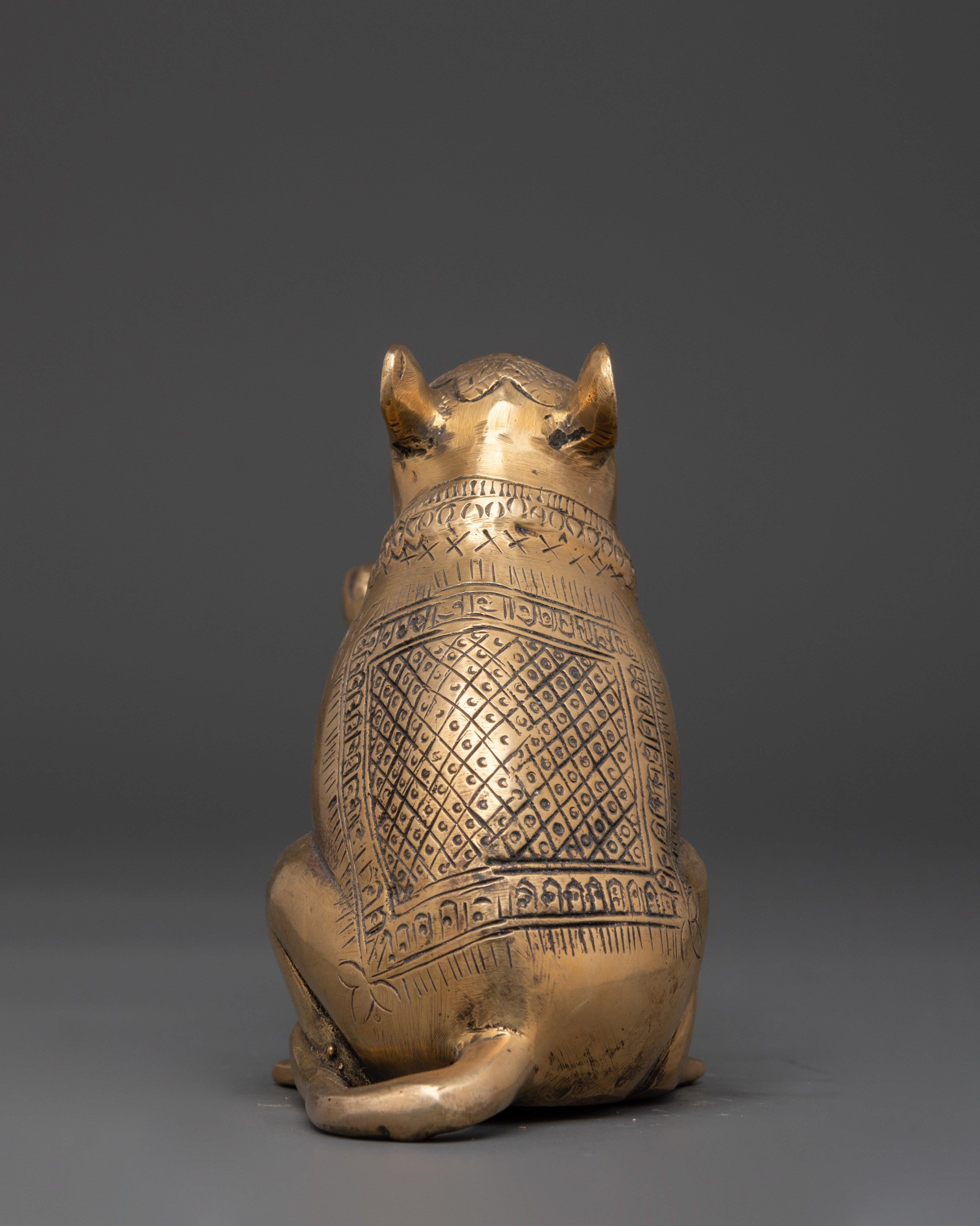 Spiritual Mouse Figurine | Handcrafted Brass Mouse Sculpture