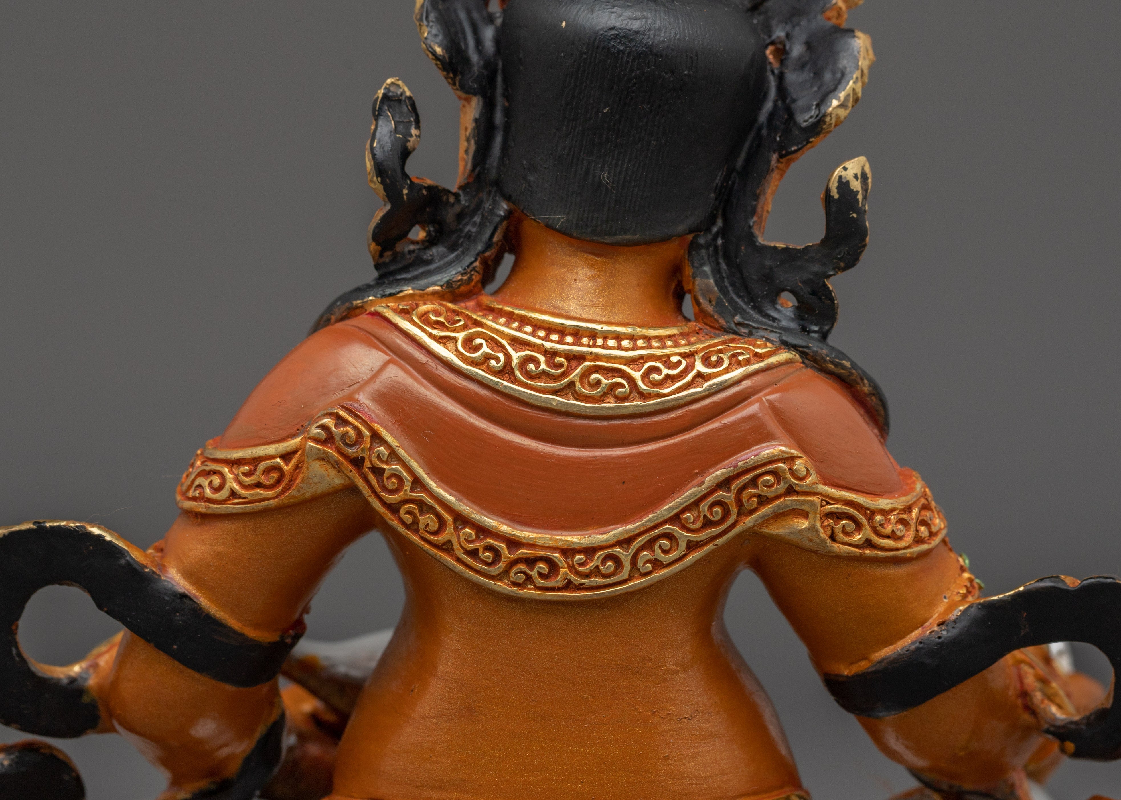 Copper Gold Plated Dzambhala Statue | Wealth Deity Sculpture