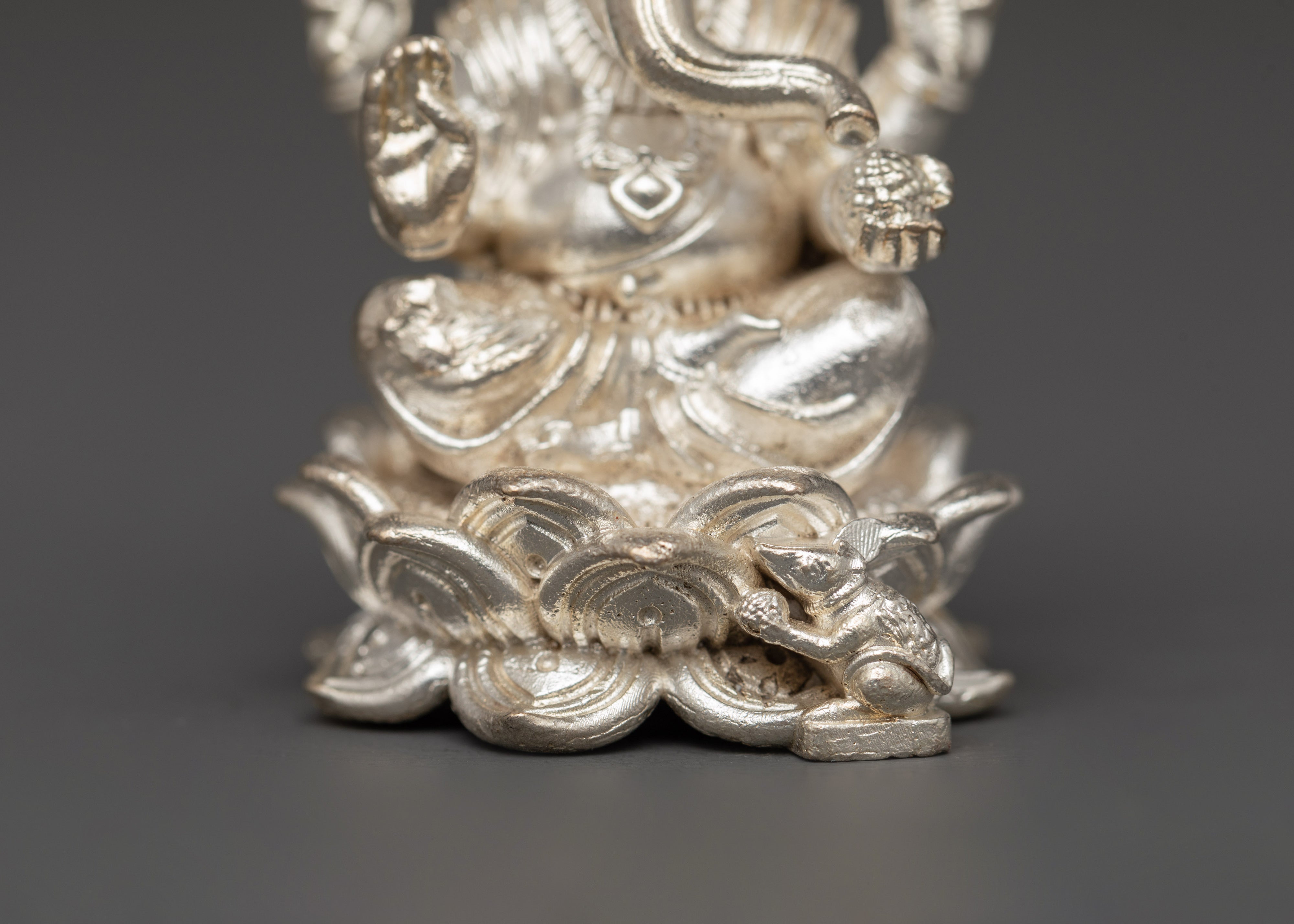 Lord Ganesha Silver Plated Statue | Blessings and Abundance Decor