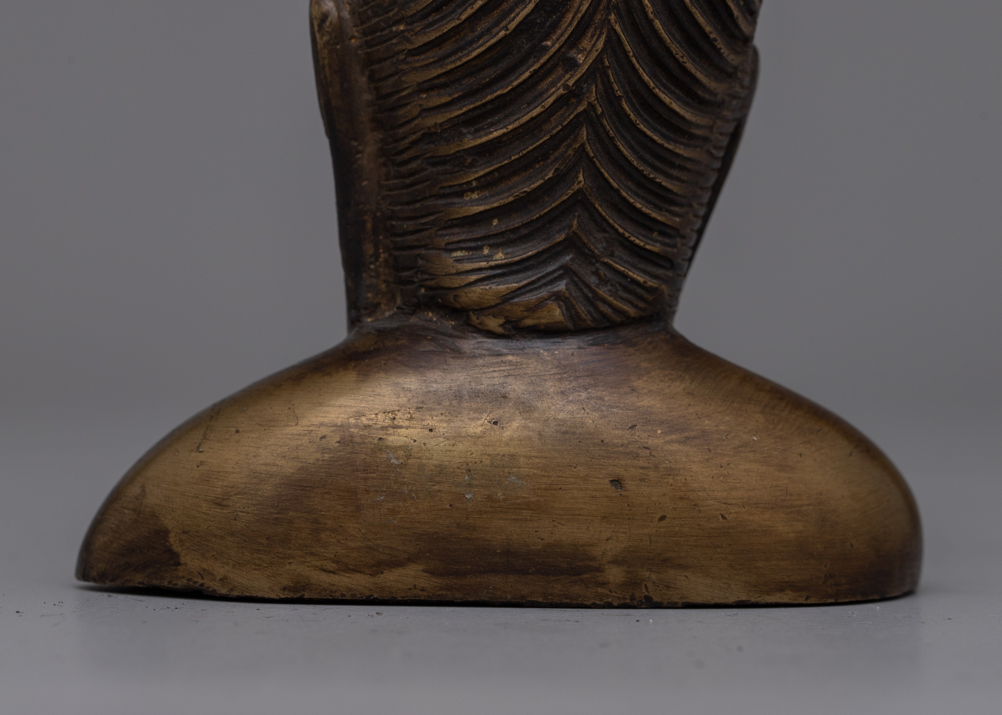 Sacred Brass Buddha Head | Perfect for Meditation and Peaceful Decor