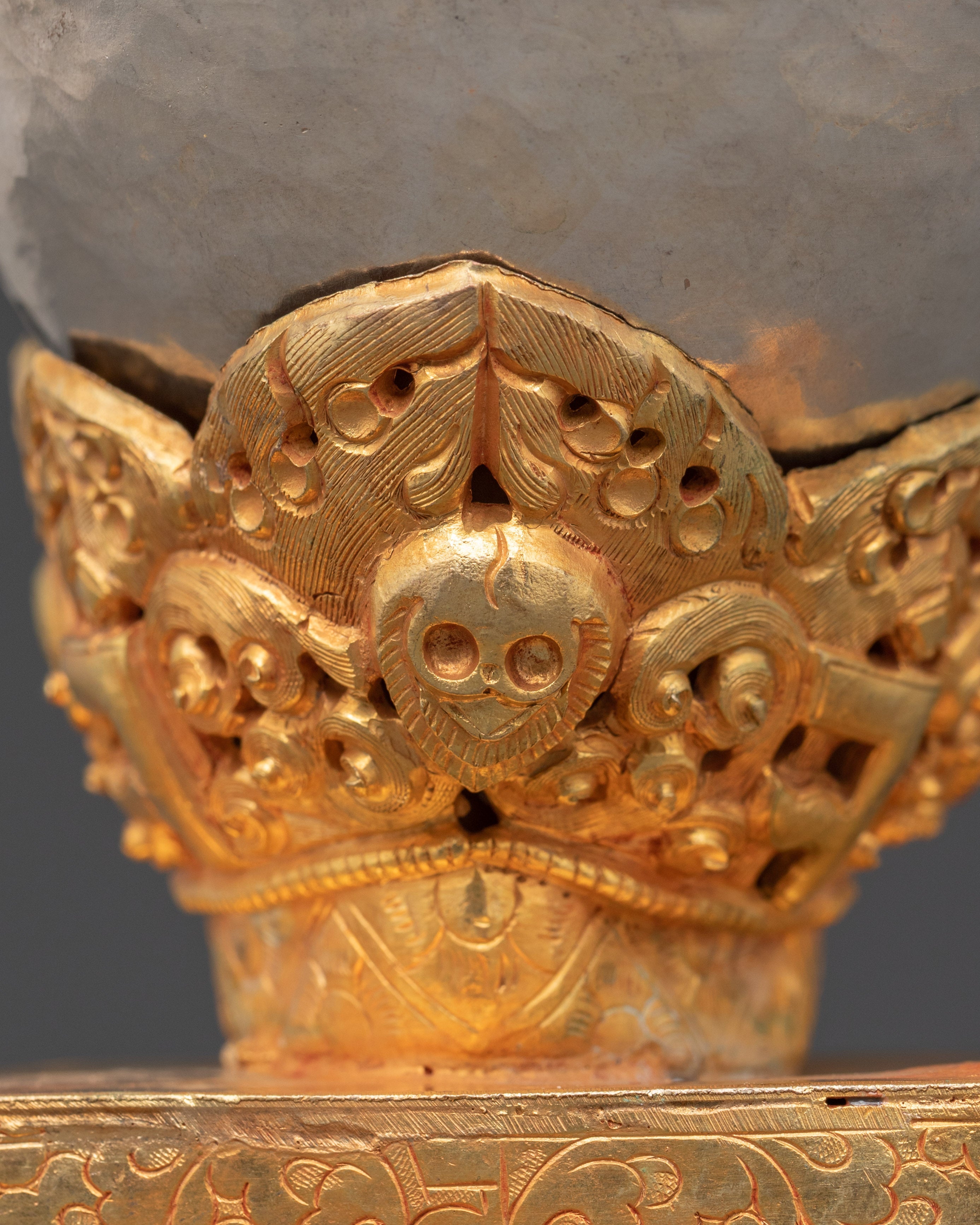 Spiritual Handcrafted Kapala | Buddhist Shrine Decor