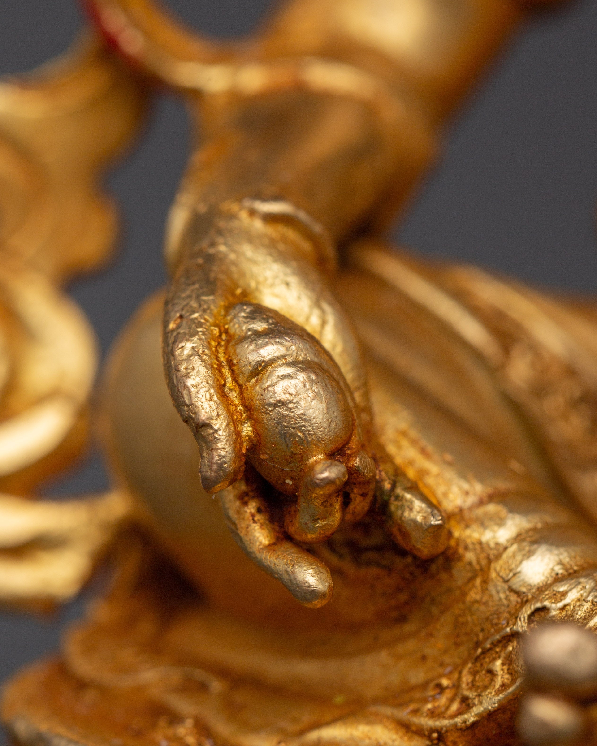 Gold-Plated Dzambala Statue | Tibetan God of Wealth and Prosperity