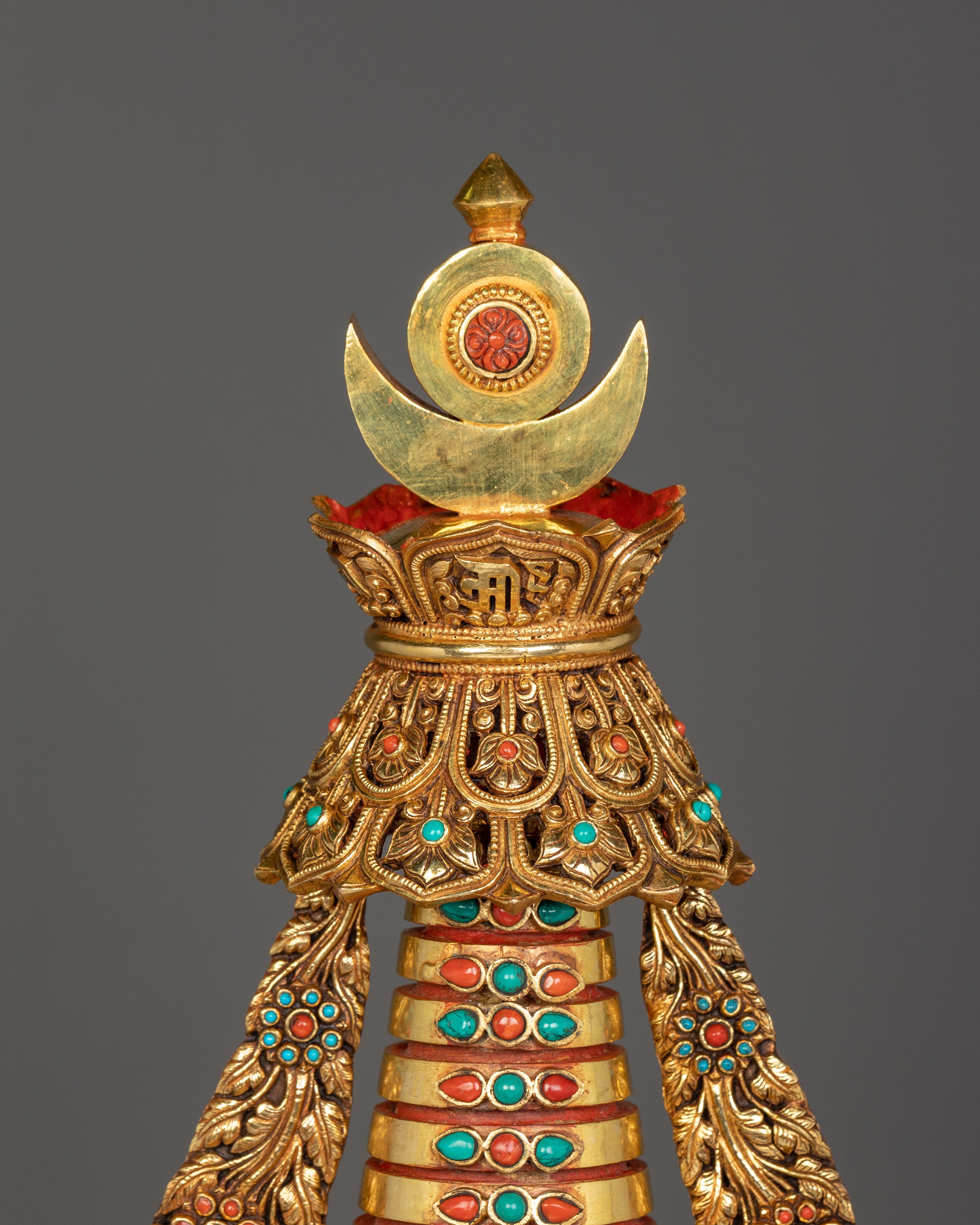 Stupa with Gold Plating | Sacred Meditation Symbol