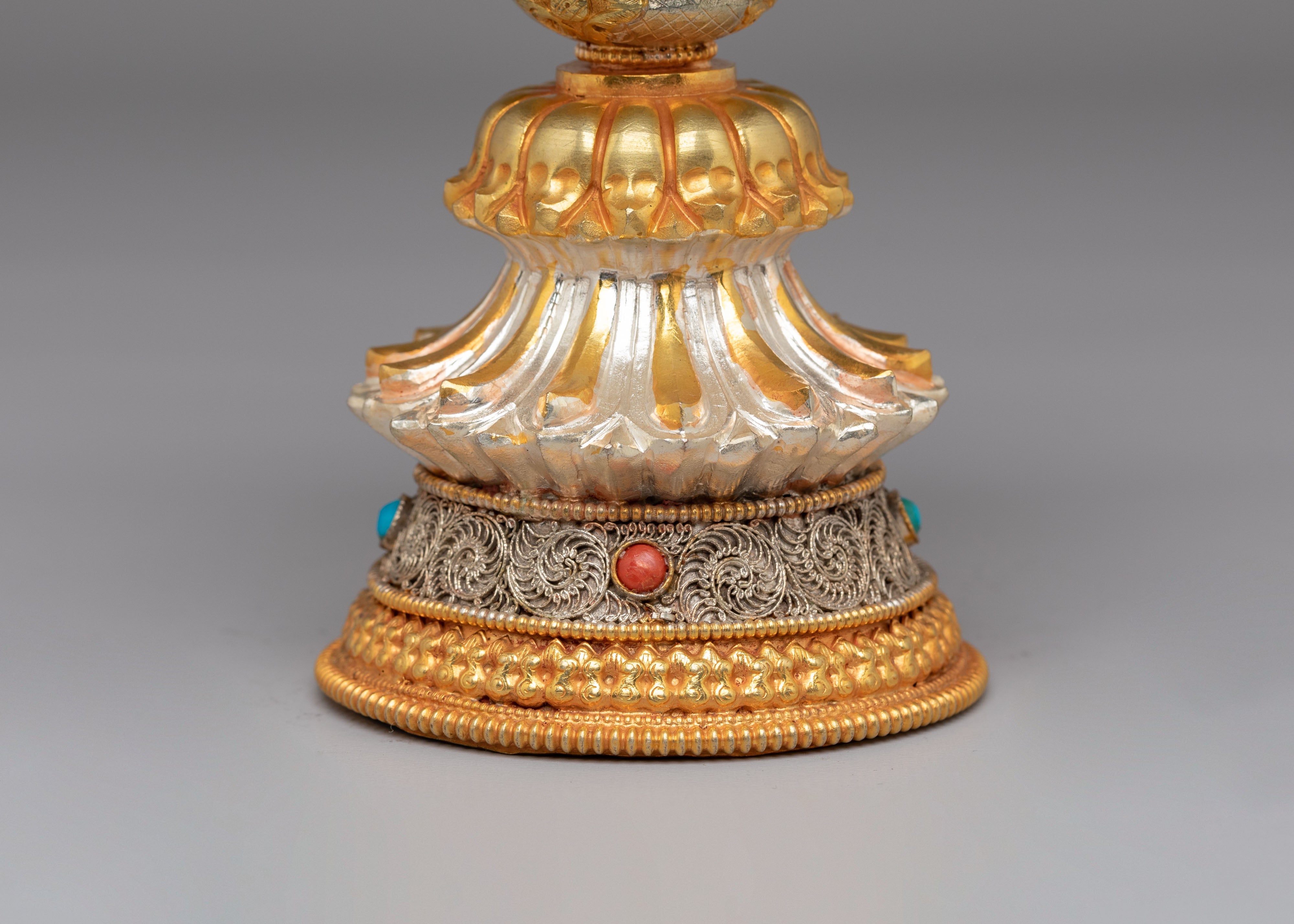 Sacred Himalayan Butter Lamp | Tibetan Ritual Light Offering Vessel