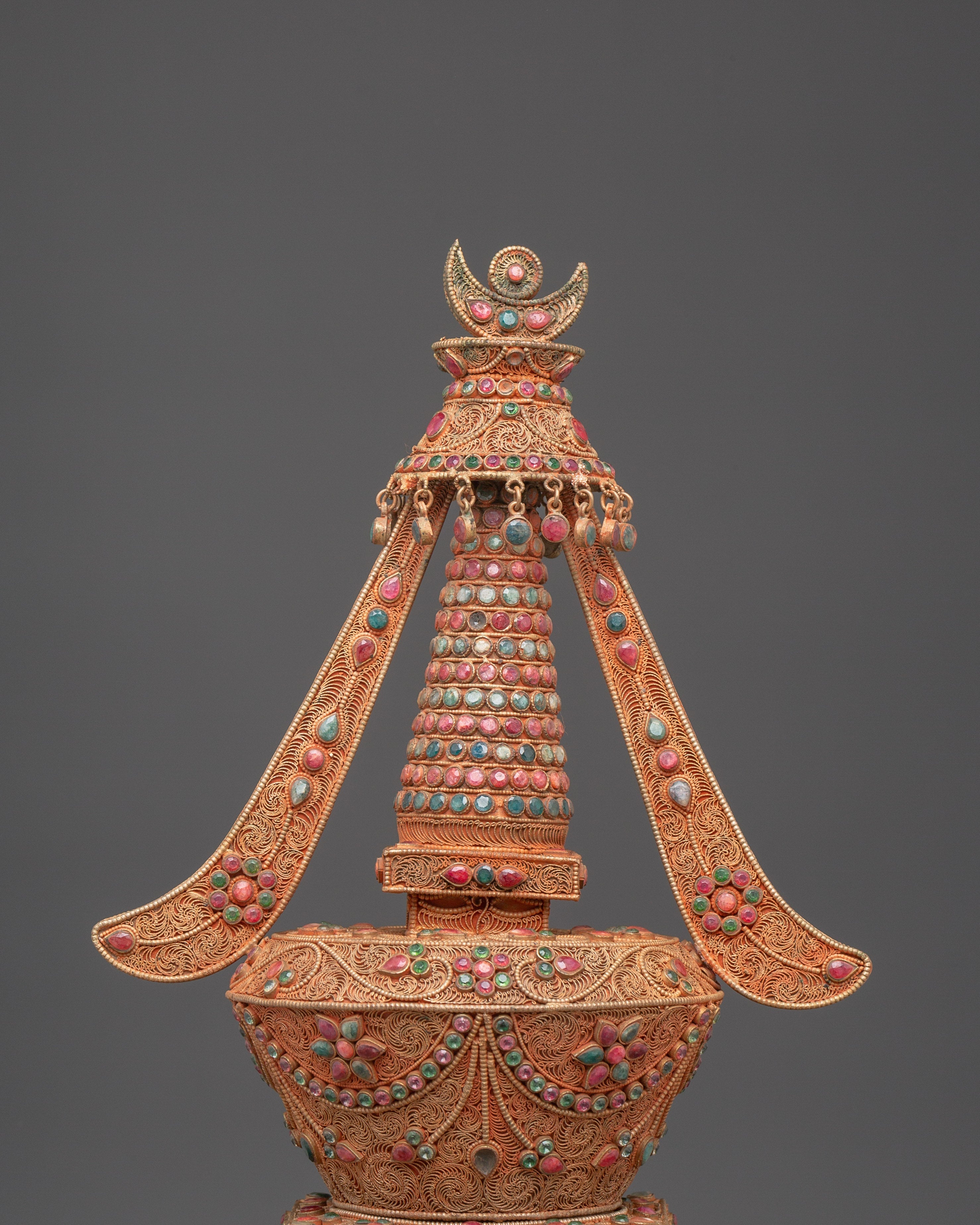 Stupa with Turquoise | Sacred Buddhist Shrine Relic