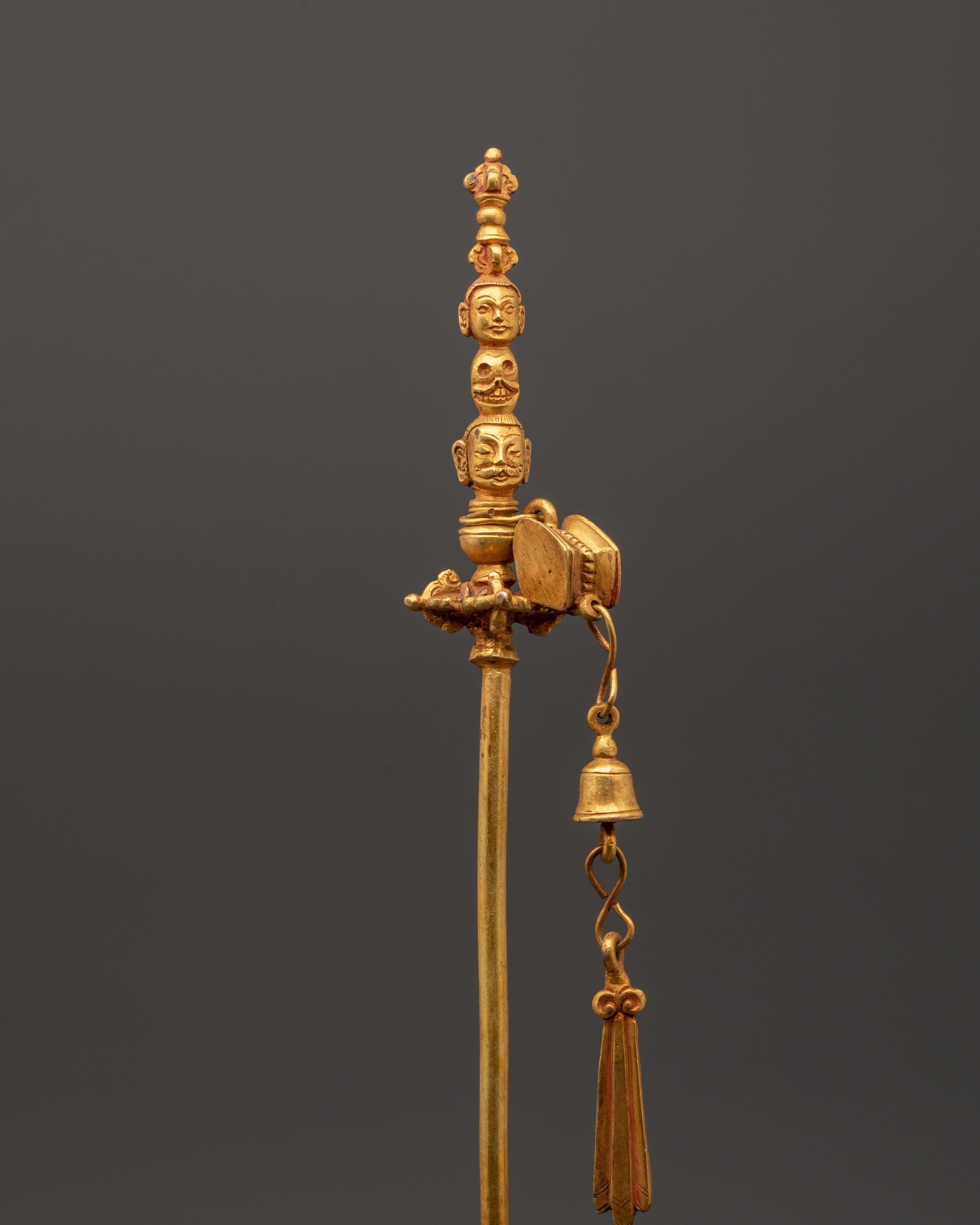 Sacred Buddhist Dakini Sculpture | Gold-Plated Vajrayogini Statue