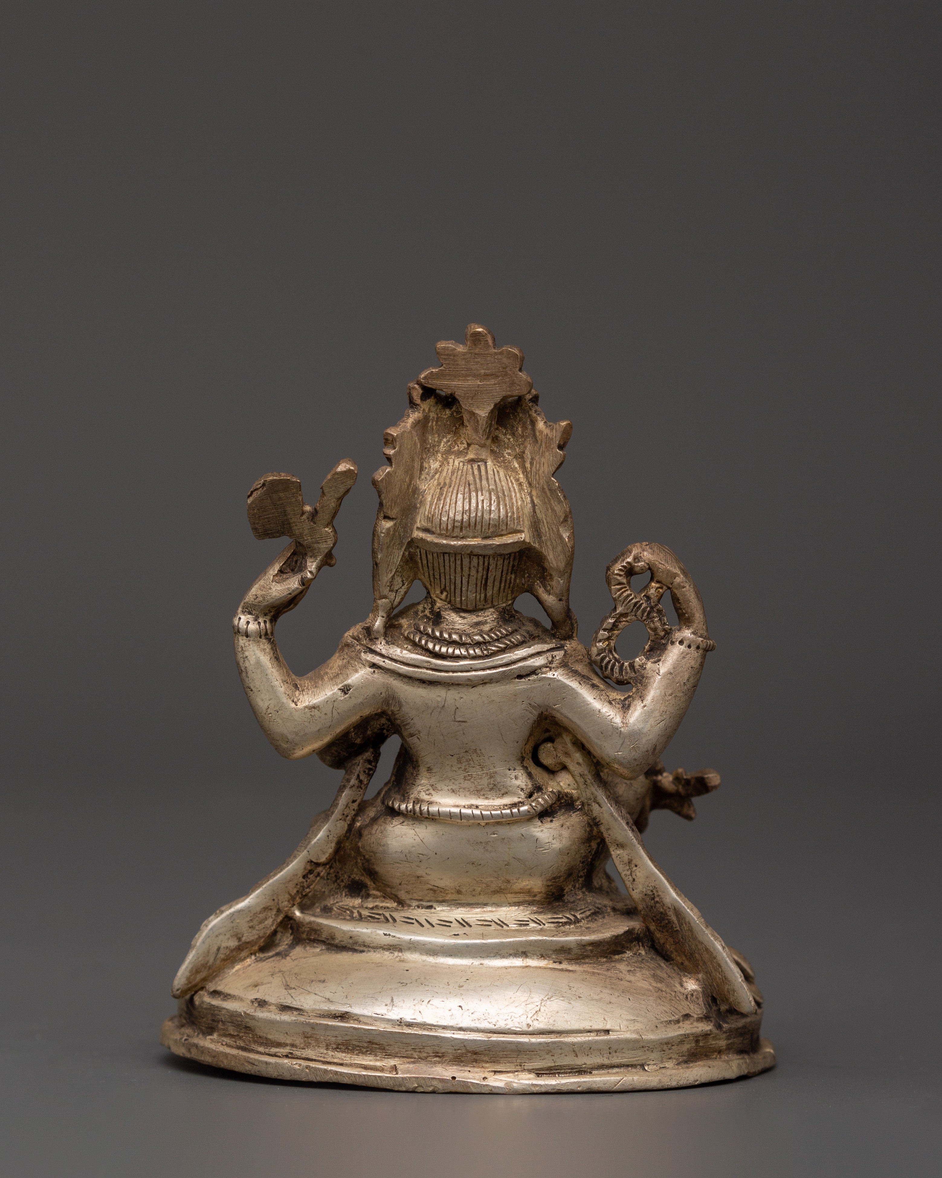 Silver-Plated Ganesh Statue - Spiritual Prosperity Blessings
