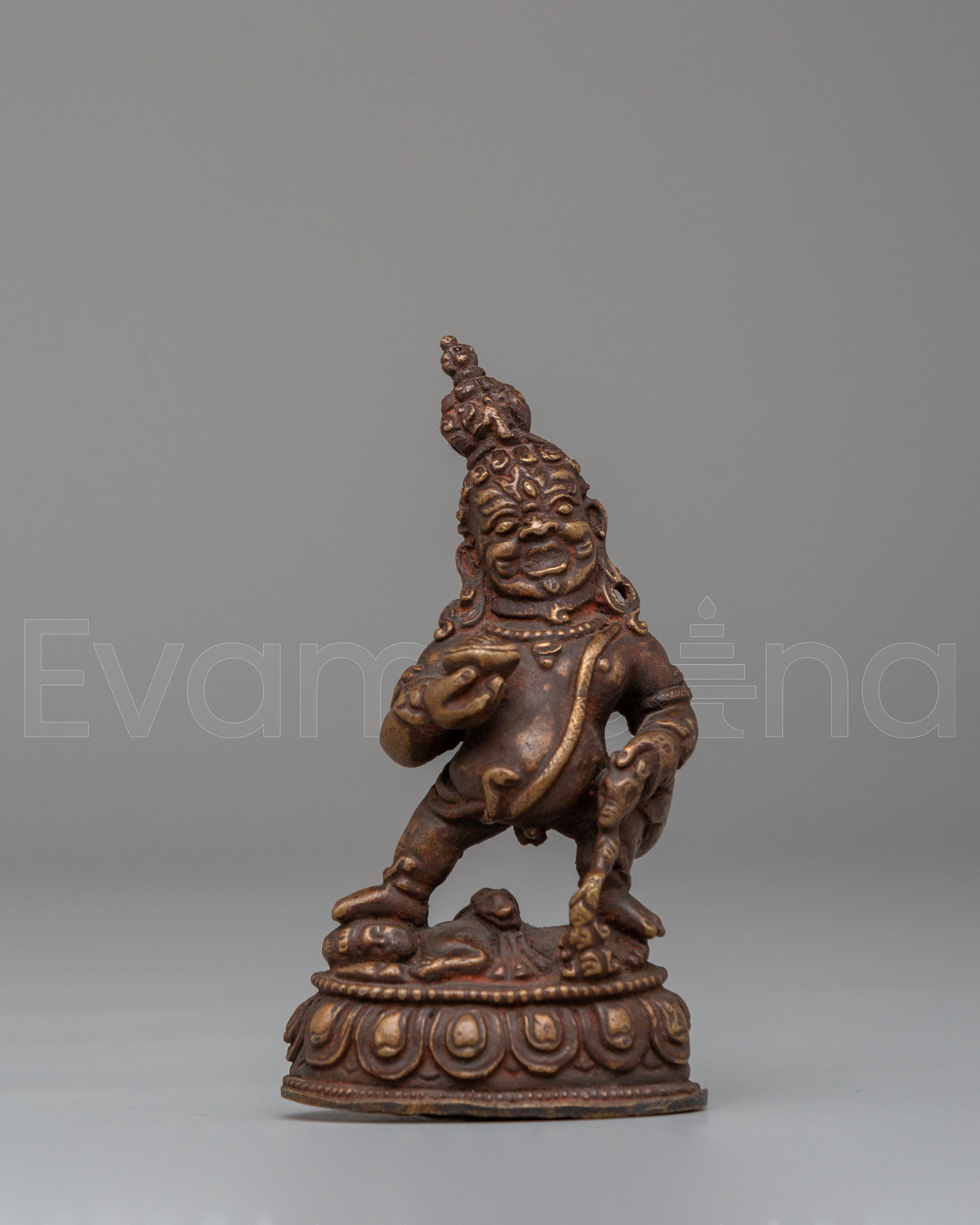 Black Dzambhala Wealth Deity Sculpture