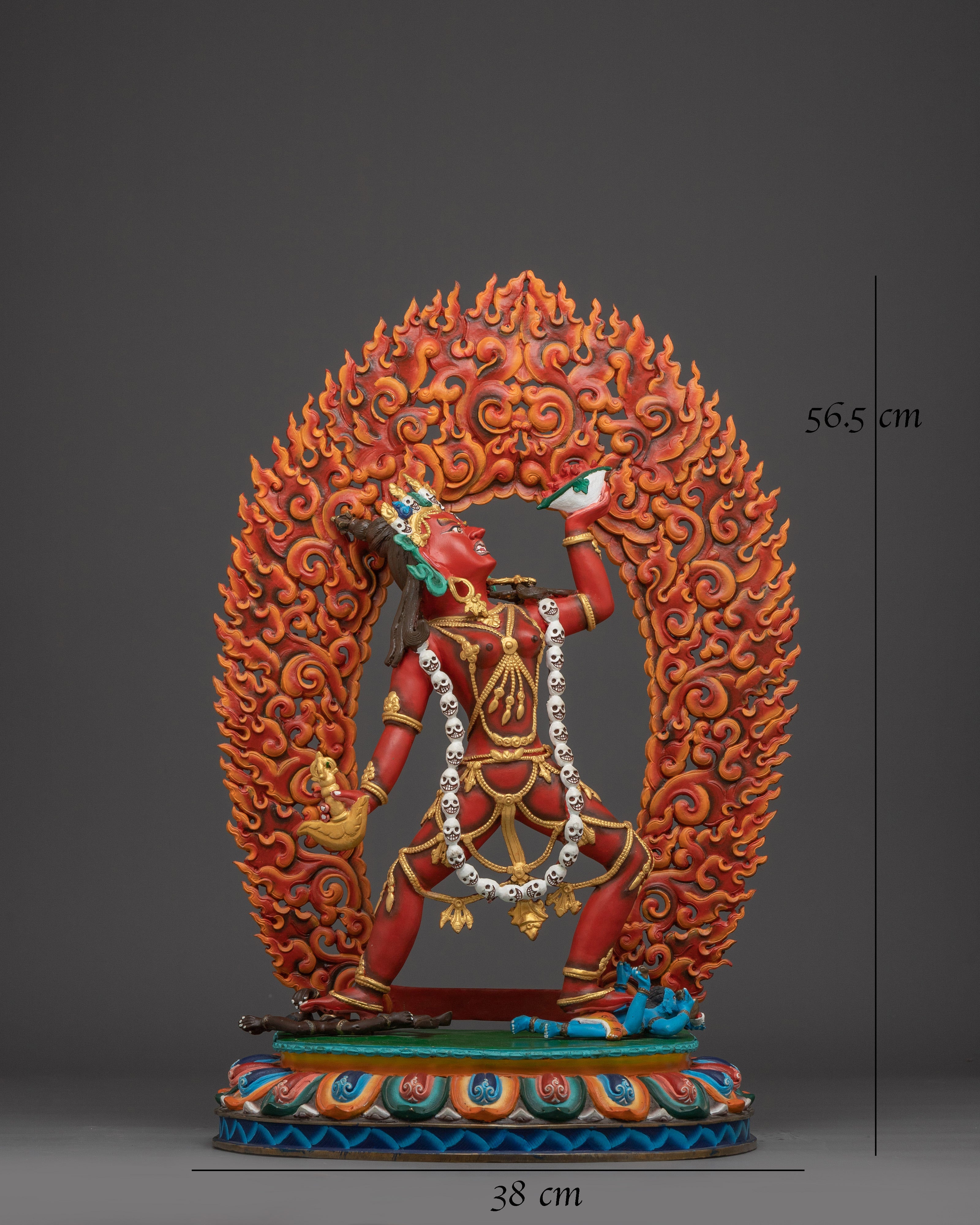 Tibetan Dakini Vajrayogini Copper Statue | The Fierce Queen of the Dakinis
