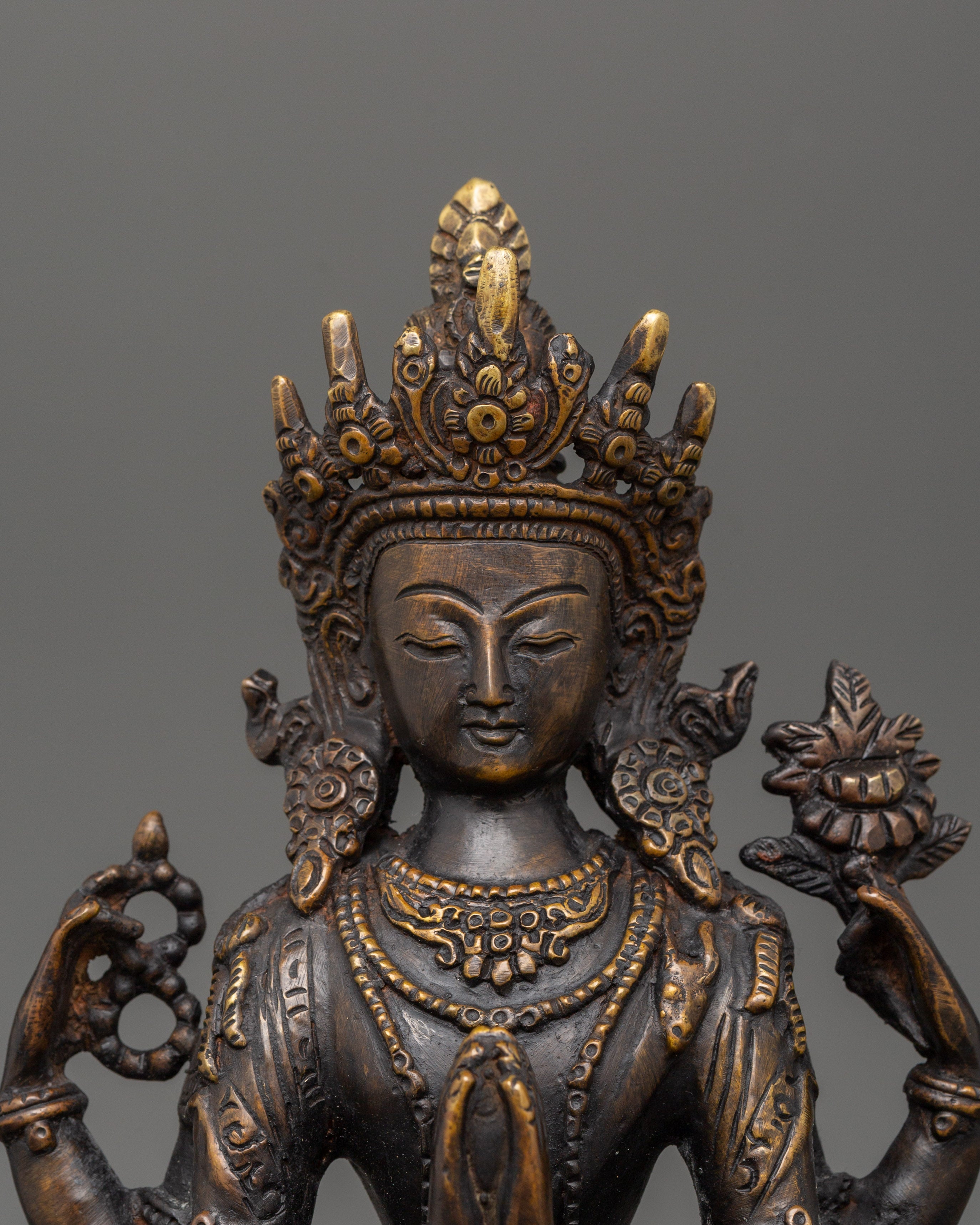 Chenresig Compassionate Buddha Statue | Tibetan Bodhisattva of Love & Healing