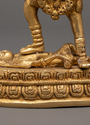 Handcrafted Brass Mahakali Statue | Tantric Deity Idol for Transformation